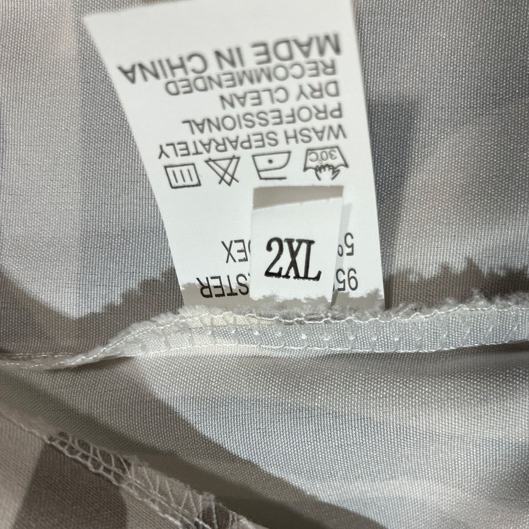 Other Gray Zebra Print Short Sleeve Midi Women Shift Dress 2XL Size XXL / US 16-18 / IT 52-54 - 3 Thumbnail