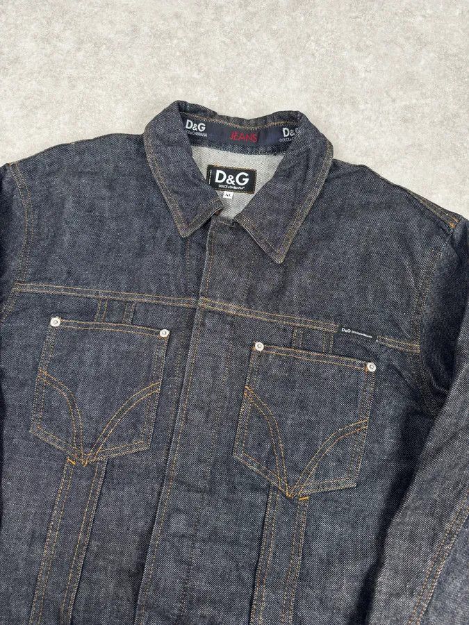 Dolce & Gabbana 2000s Dolce & Gabbana Navy Raw Denim Jacket Size US M / EU 48-50 / 2 - 5 Thumbnail