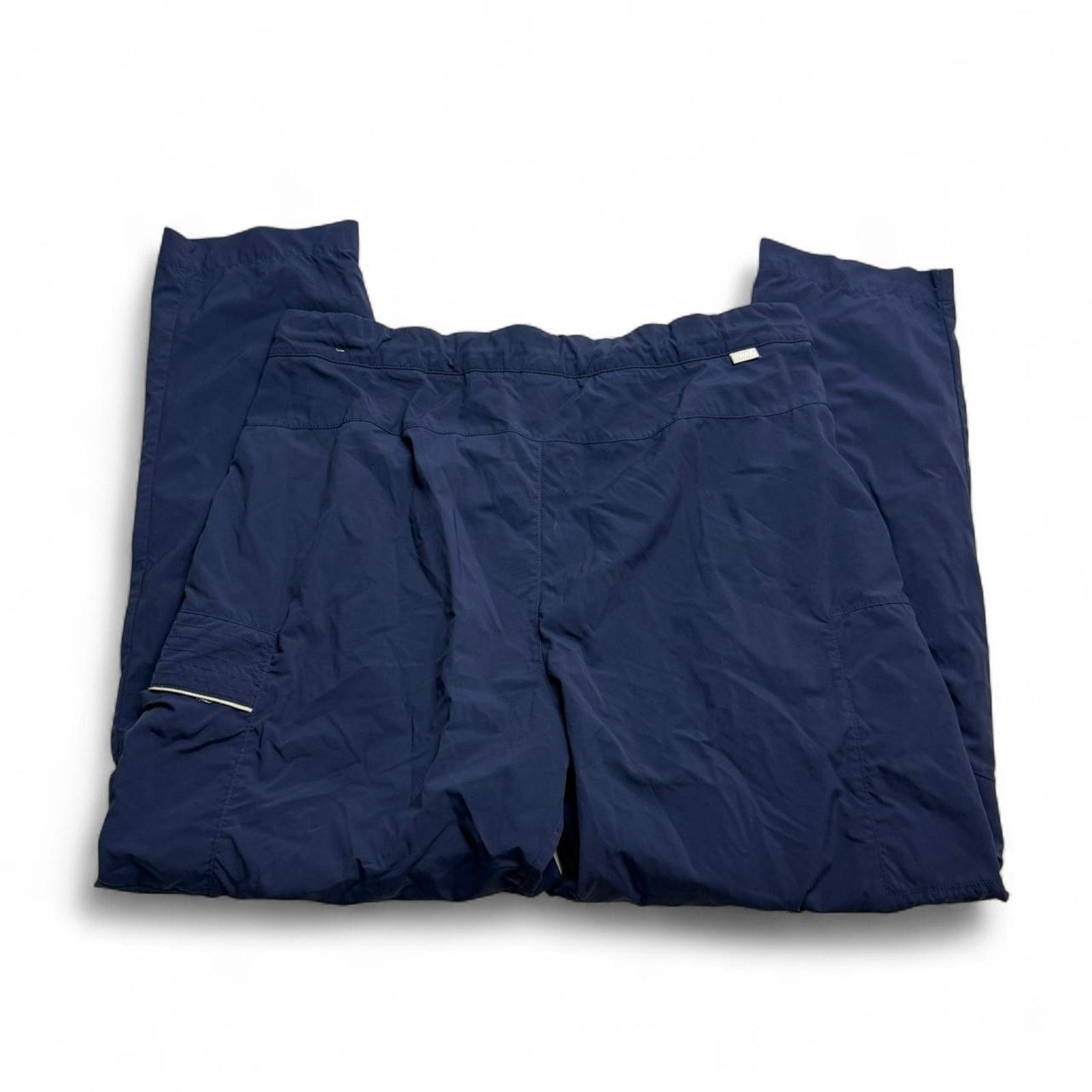 Nike Nike Mens Nylon Cargo Track Pants Blue Reflective Zip Y2K 32 Size US 33 - 3 Thumbnail