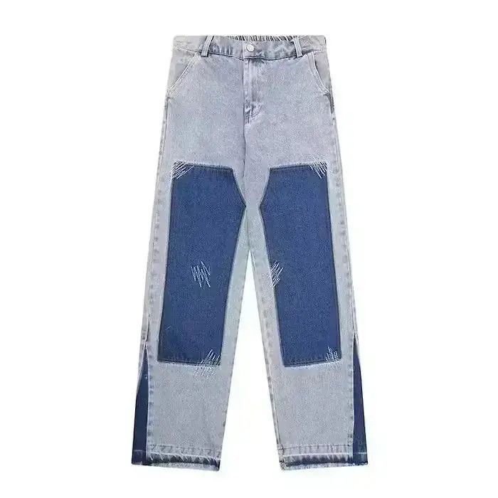 Japanese Brand Patchwork blue wash Baggy Jeans Size US 32 / EU 48 - 5 Thumbnail
