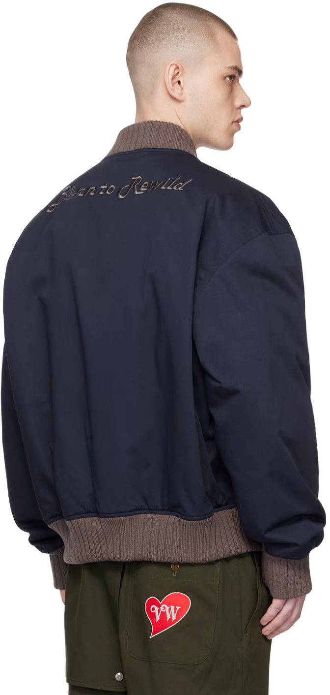Vivienne Westwood o1y0525 Bomber Jacket in Midnight Blue/Khaki Size US L / EU 52-54 / 3 - 3 Thumbnail