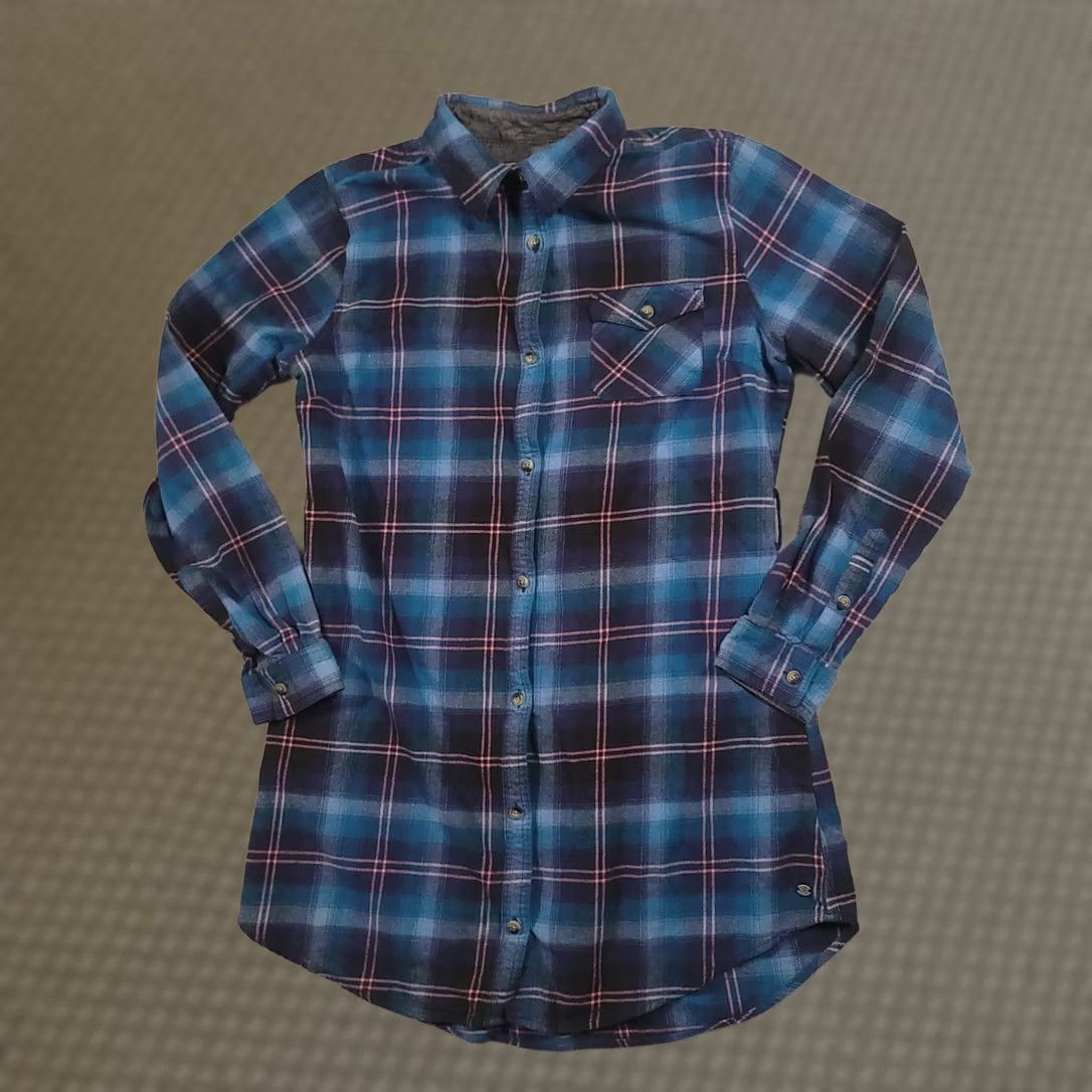 Vintage VINTAGE Legendary Whitetails Flannel Shirt Dress Large Blue Flannel Size L / US 10 / IT 46 - 1 Thumbnail