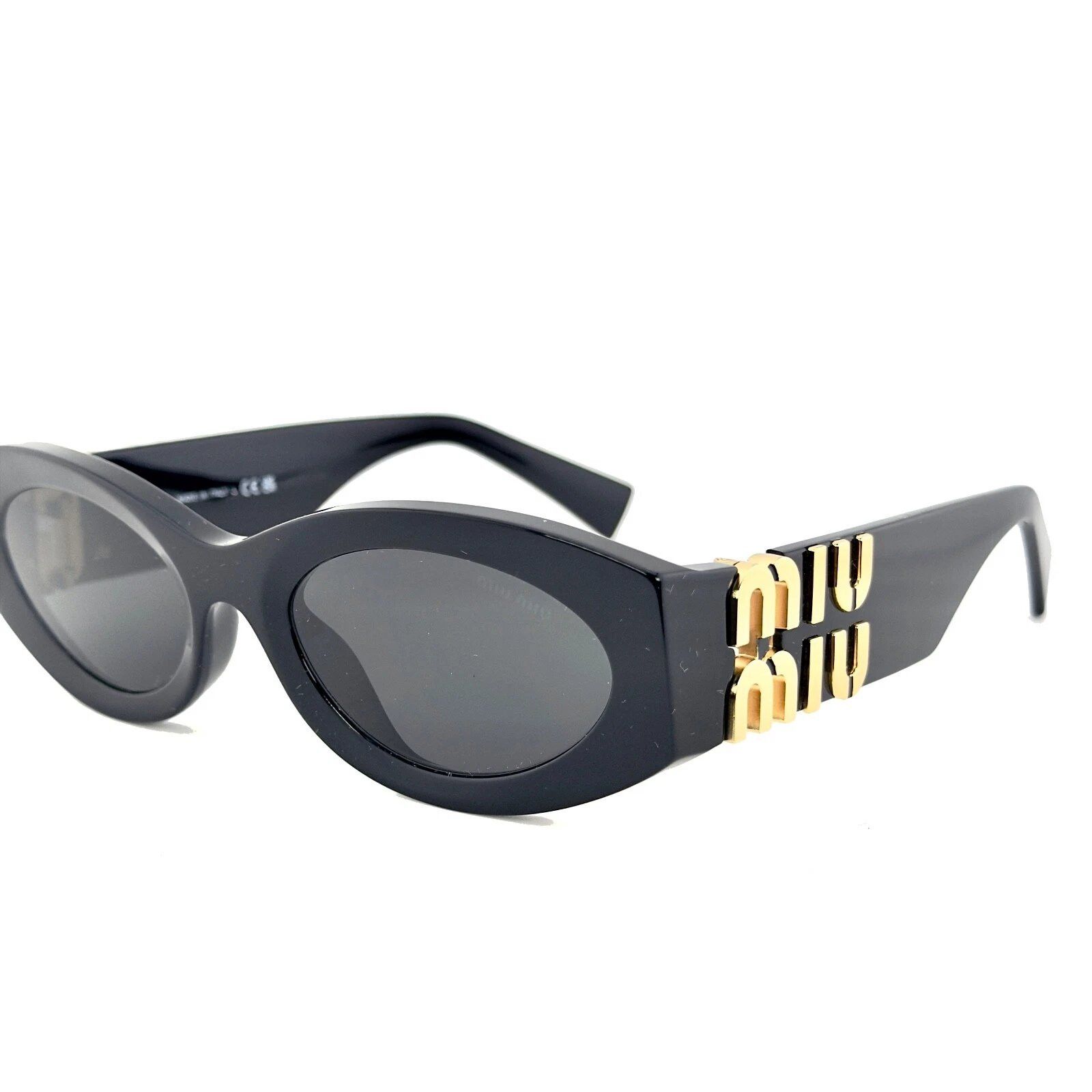 Miu Miu MIU MIU GLIMPSE LOGO MU11WS Black Logo Geometric Luxury 11W Size ONE SIZE - 7 Thumbnail