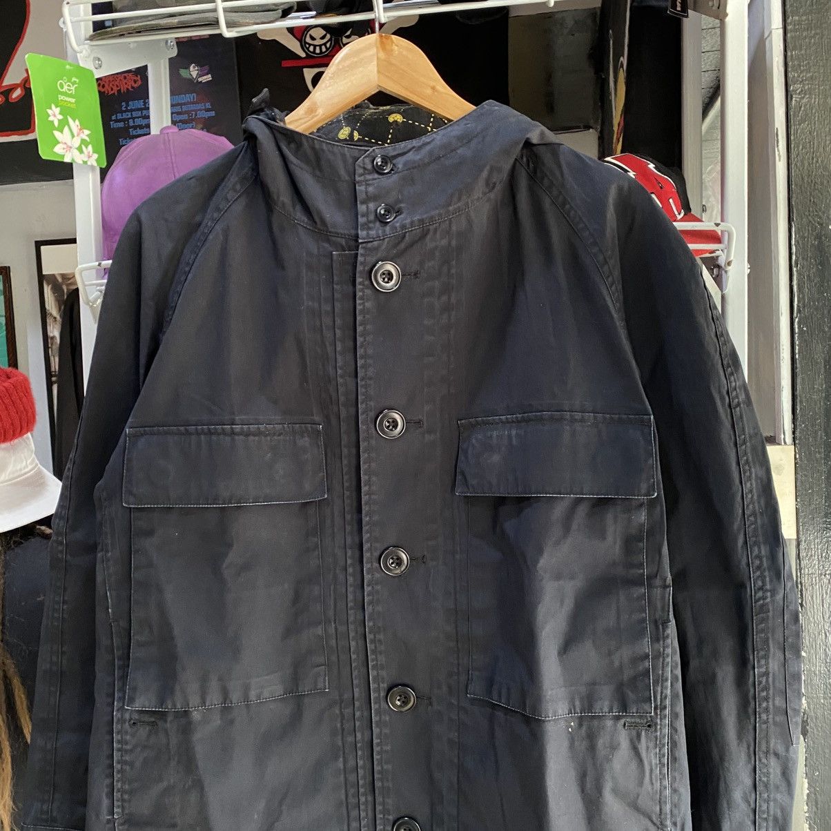 Japanese Brand × Lemaire × Uniqlo Uniqlo and Lemaire Black Light Jacket Hooded Size US M / EU 48-50 / 2 - 4 Thumbnail
