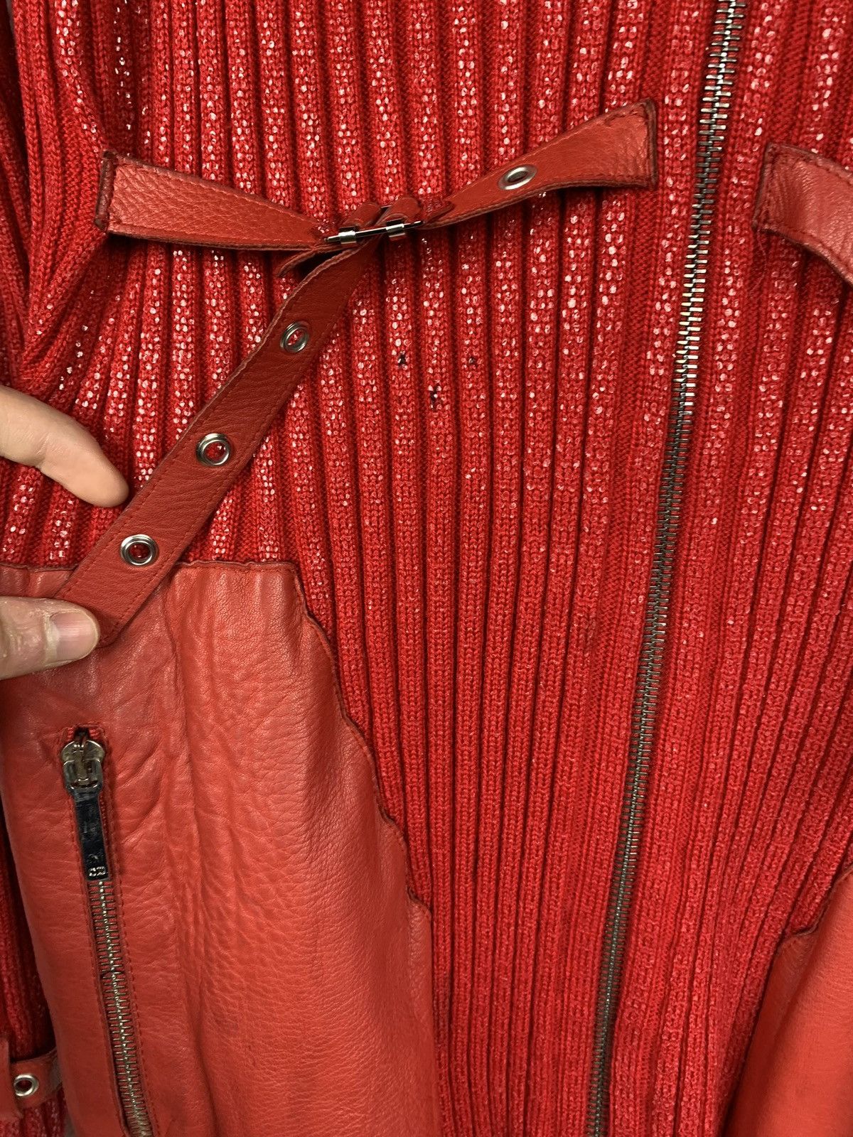 Christian Dior Monsieur Vintage Christian Dior Boutique Paris Knit Zip Cardigan Red Size M / US 6-8 / IT 42-44 - 23 Thumbnail