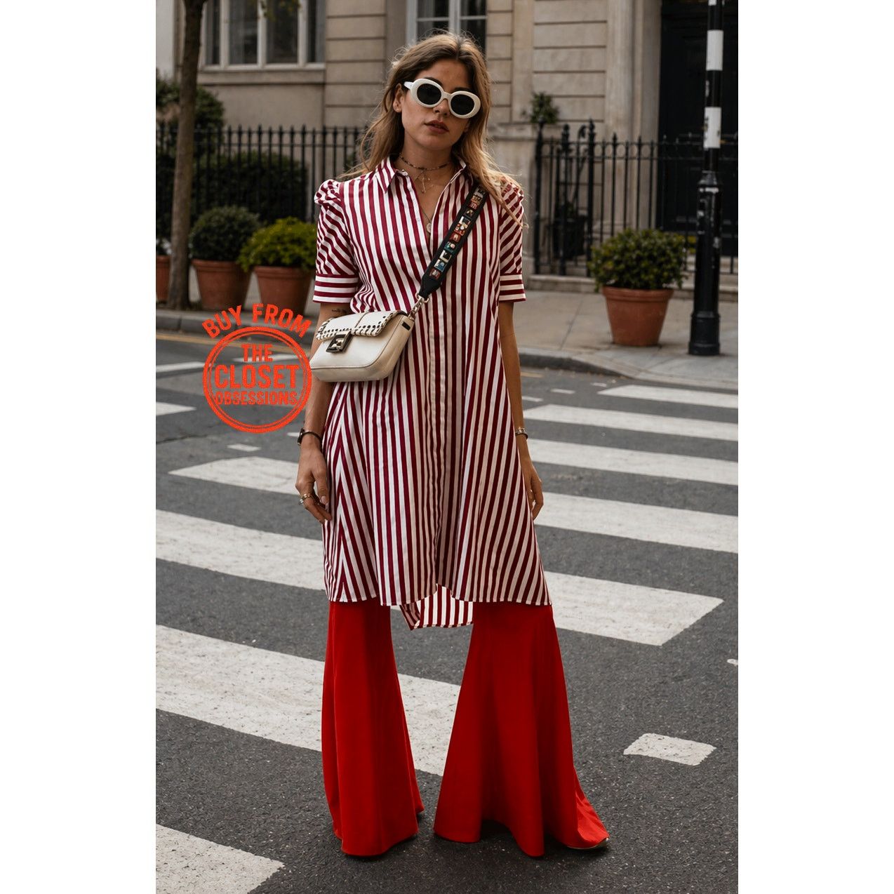 zara red shirt dress Zara Zara Pink Red Chain Print Belted Midi Shirt Dress