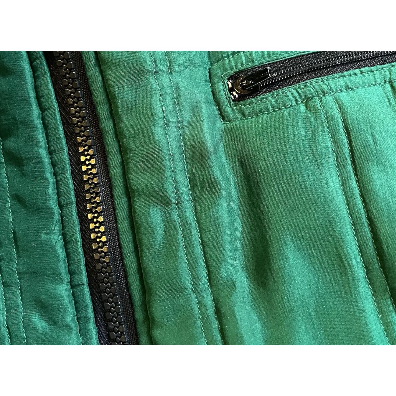 Vintage VINTAGE Robert Stock Silk Puffer Vest Men’s Large Green 80s 90s Size US L / EU 52-54 / 3 - 4 Thumbnail
