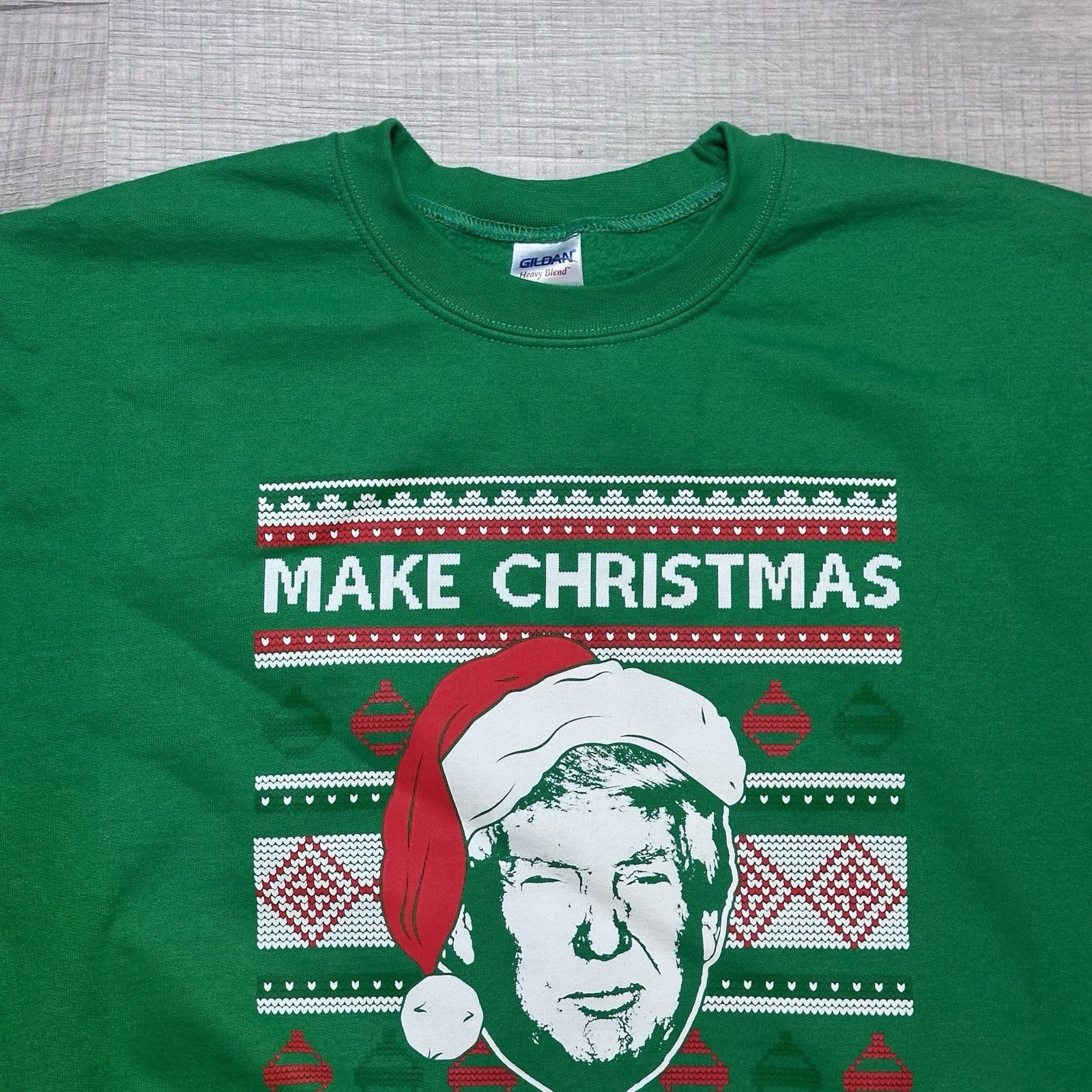 Gildan Make Christmas Great Again Sweatshirt President Trump Large Size US L / EU 52-54 / 3 - 5 Thumbnail