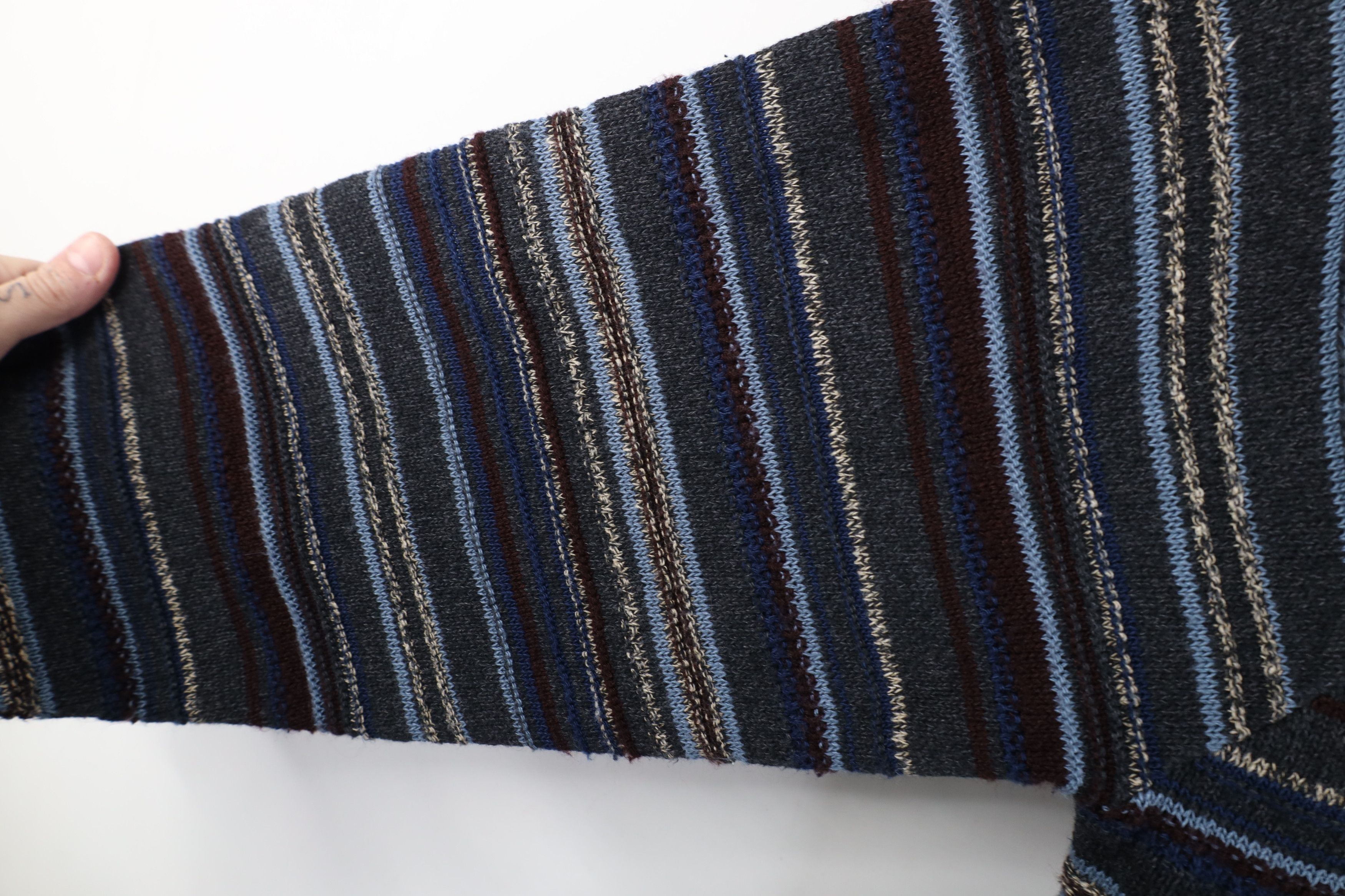 Vintage Vintage 90s Coogi Style Striped Knit Crewneck Sweater Size US XL / EU 56 / 4 - 7 Thumbnail