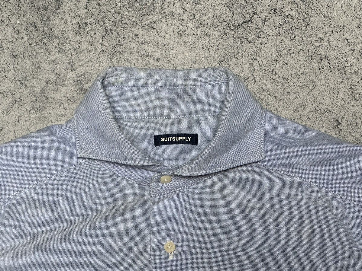 Suitsupply Suitsupply Men's Blue Long Sleeve Shirt Size US L / EU 52-54 / 3 - 3 Thumbnail