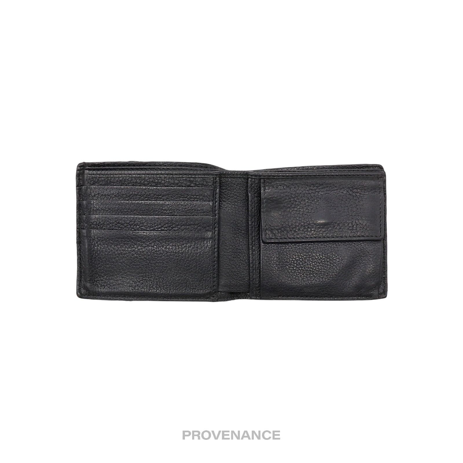 Gucci 🔴 Gucci Vintage Logo Bifold Wallet - Black Leather Size ONE SIZE - 5 Thumbnail
