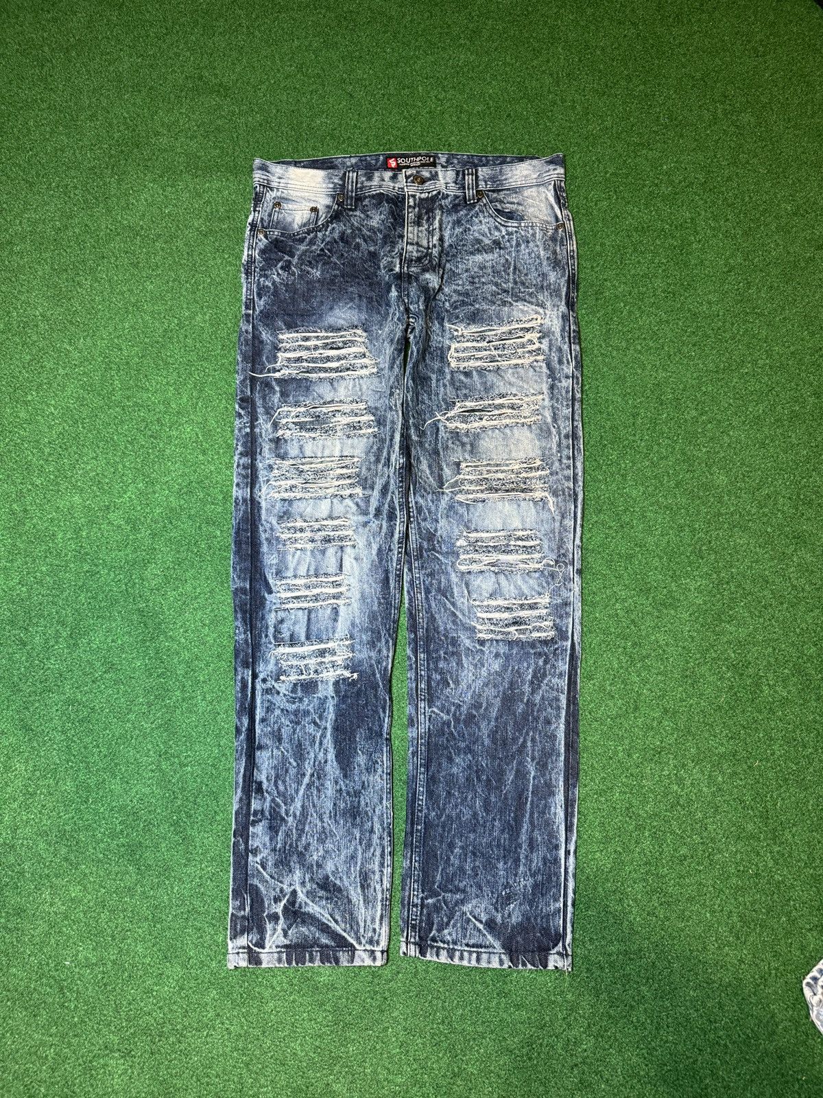 Southpole × Vintage Y2K Southpole Acid Wash Distressed Mens Slim Hip Hop Jeans Size US 36 / EU 52 - 1 Thumbnail