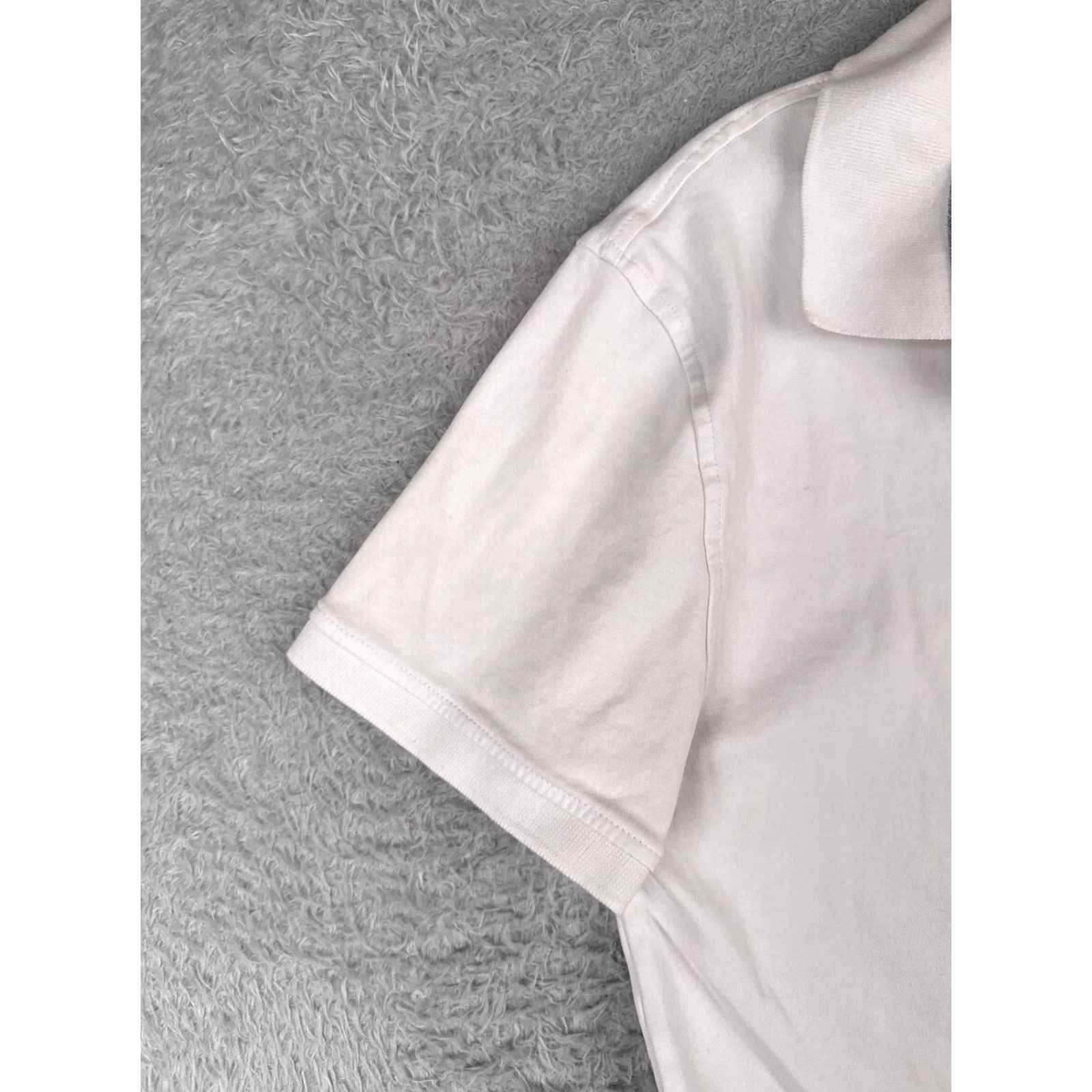 Tommy Hilfiger Tommy Hilfiger Slim Fit Polo Shirt Men Large White 100% Cotton Activewear Logo Size US L / EU 52-54 / 3 - 3 Thumbnail