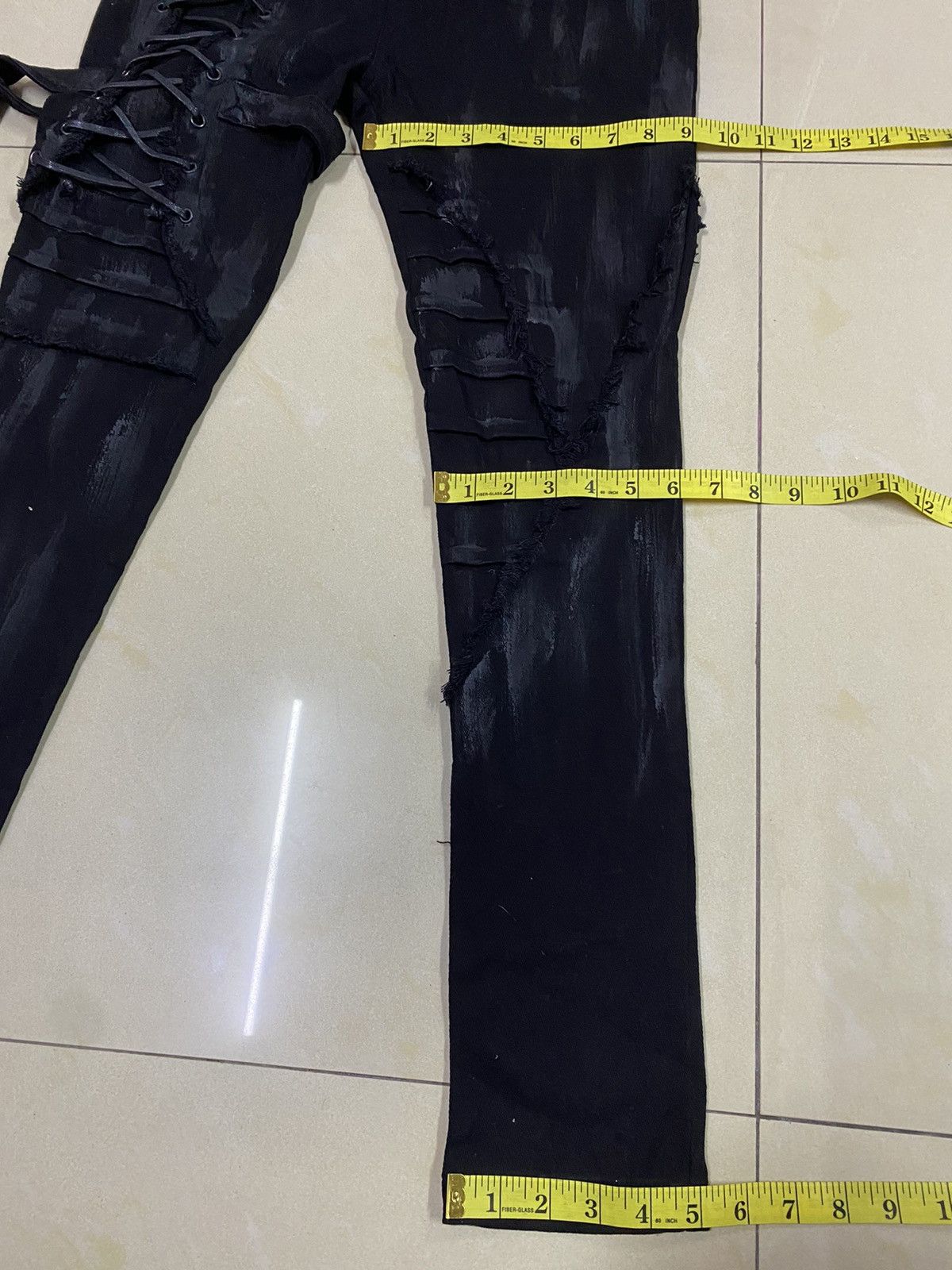 14th Addiction × Japanese Brand × Yasuyuki Ishii Punk🔥Devil Fashion Bondage Denim Size 28" / US 6 / IT 42 - 14 Thumbnail