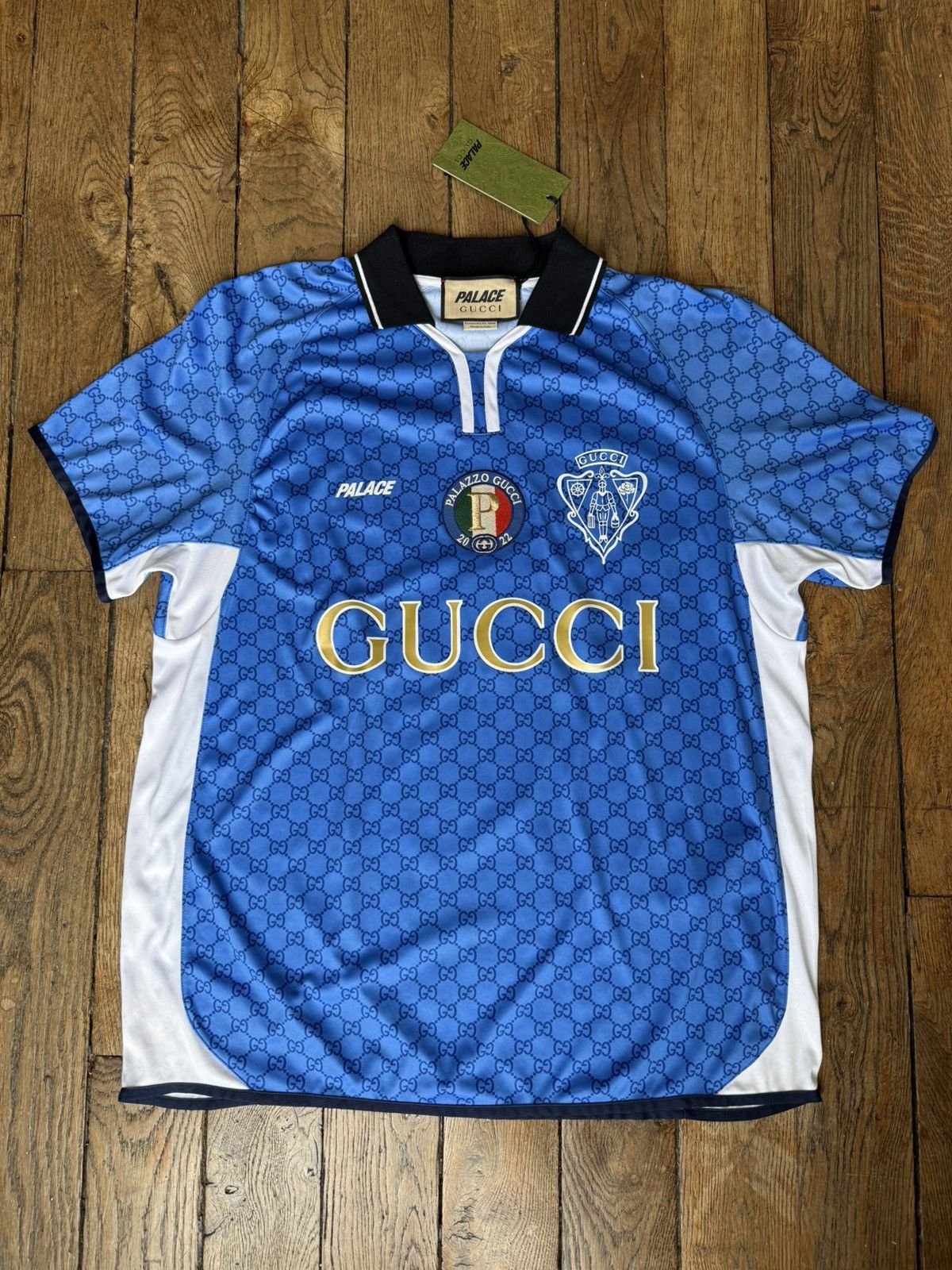 Gucci × Palace Gucci X Palace blue all over GG logo monogram print jersey Size US M / EU 48-50 / 2 - 1 Thumbnail