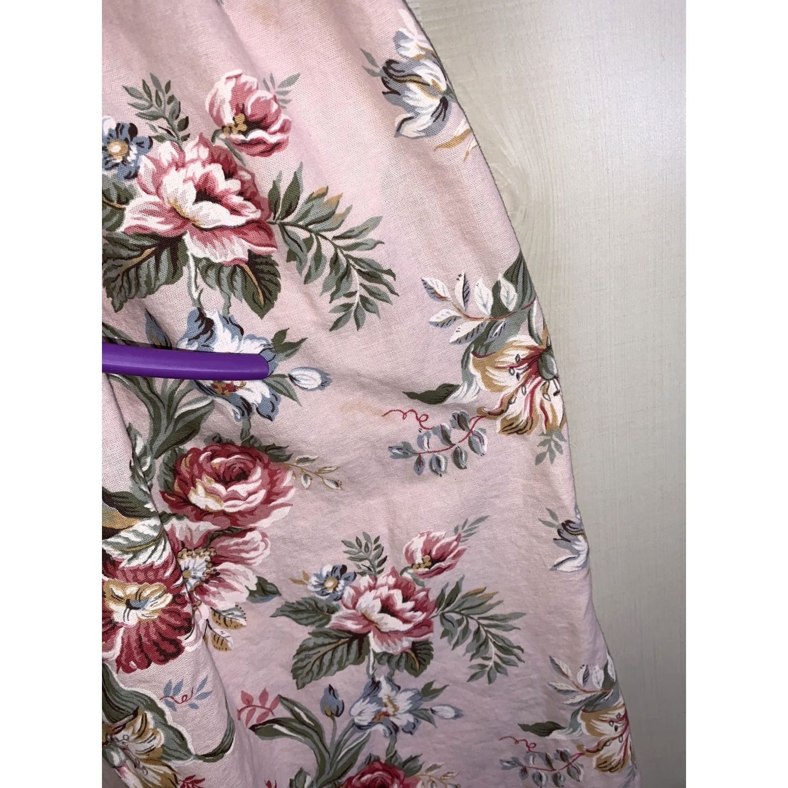 Jantzen VINTAGE JANTZEN Skirt Floral Pleated Button Front 12P Pink Womens Long 90s American Boyfriend Women Size 34" / US 12 / IT 48 - 6 Thumbnail