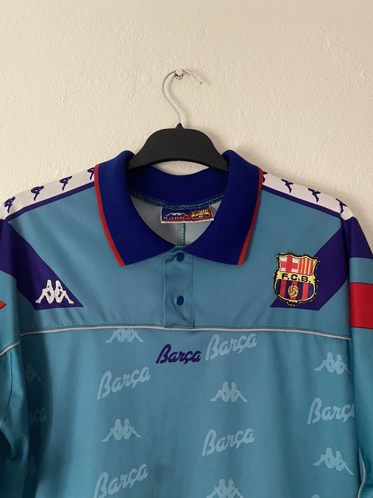 Kappa BARCELONA 1992/1994 AWAY JERSEY Size US XL / EU 56 / 4 - 6 Thumbnail