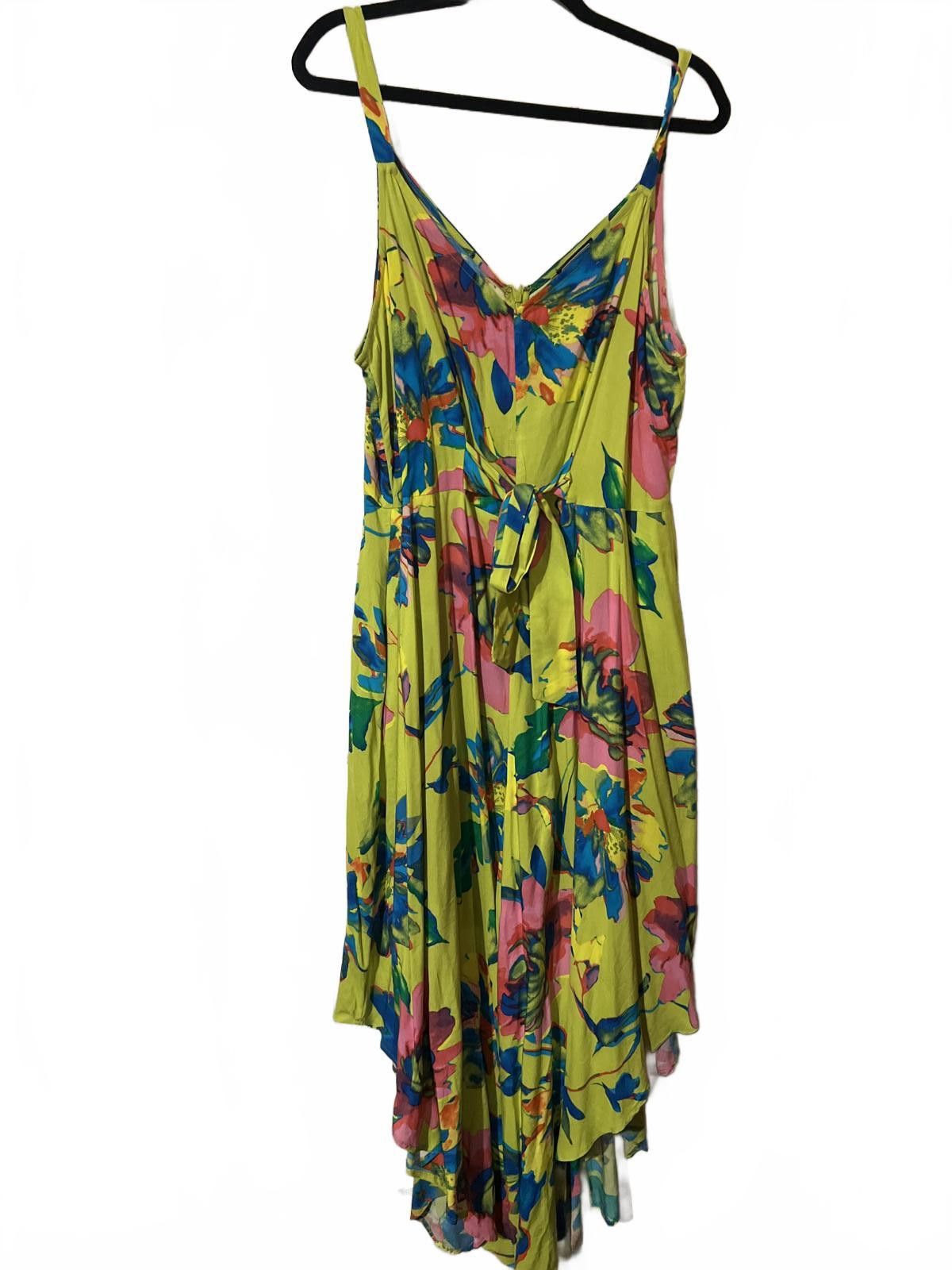 Other By street Floral Print Sleeveless Jumpsuit with Tie Waist 1X Size 40" / US 18 - 2 Thumbnail