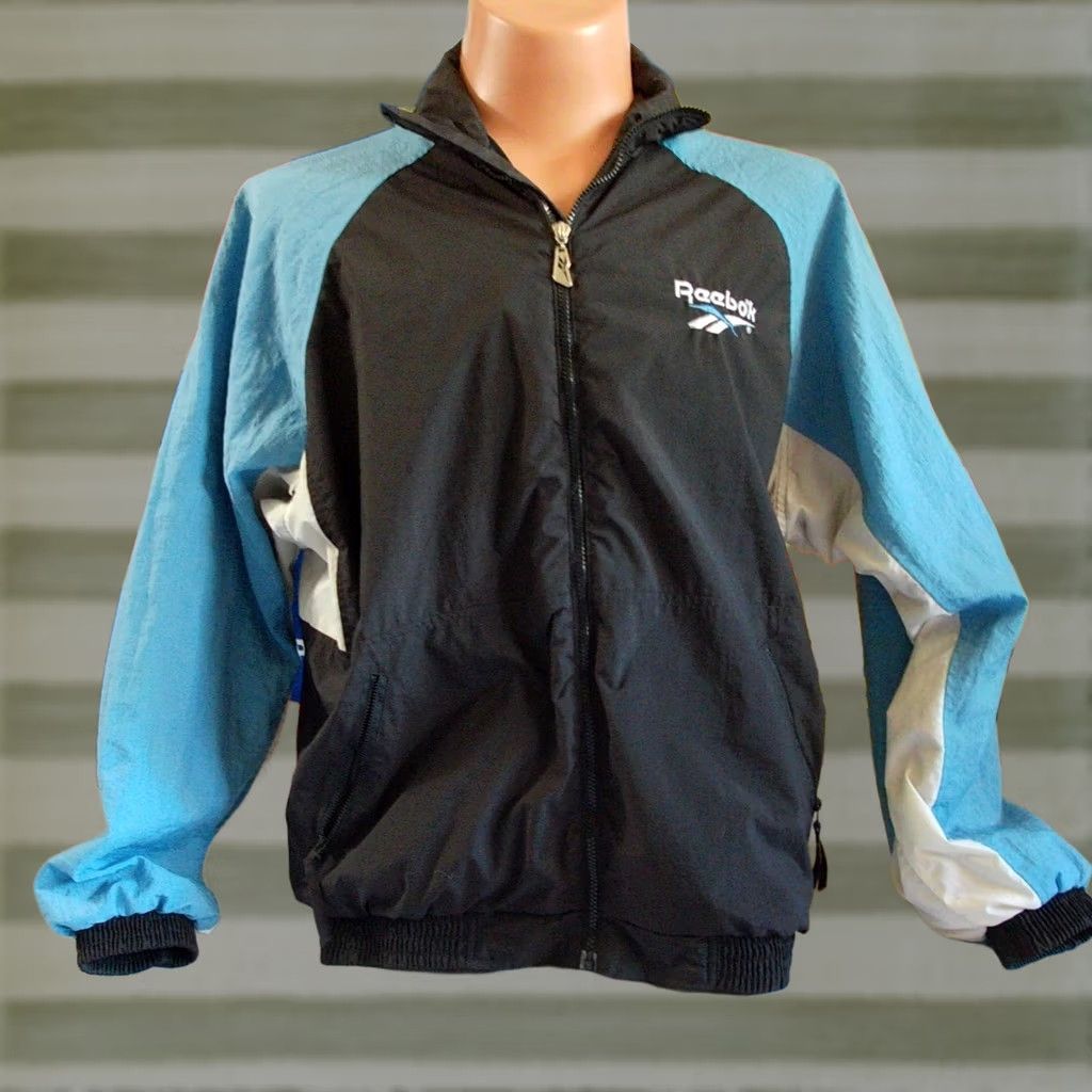 Reebok VTG REEBOK Track Jacket Windbreaker Men's LRG Full Zip Warm Up 90s Y2K COOL Hip Size US L / EU 52-54 / 3 - 1 Thumbnail
