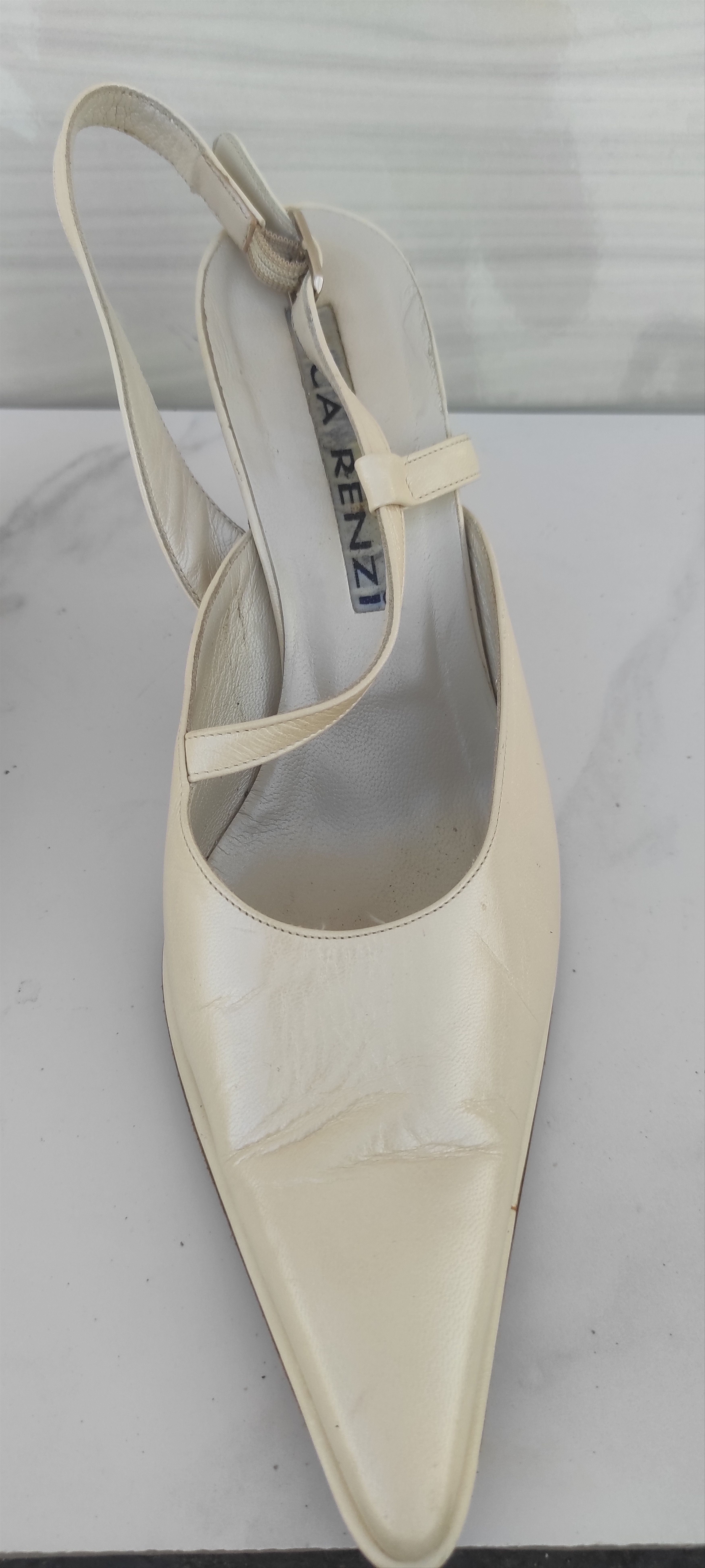 Leather Luca Renzi Slingback Wedding Leather Shoes Made Italy Size US 6 / IT 36 - 12 Thumbnail