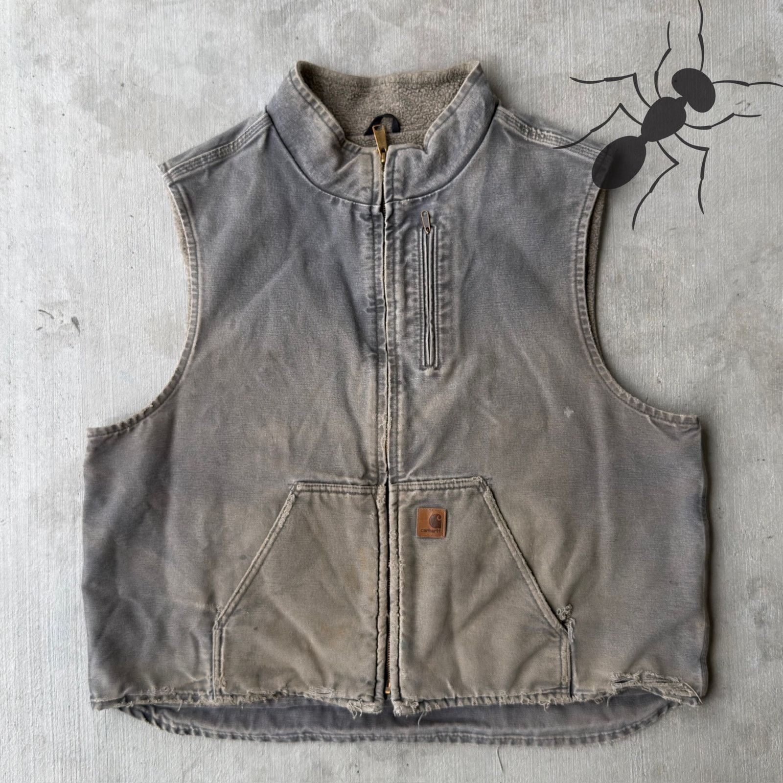 Carhartt × Vintage Carhartt V33 GVL gray work wear vest Size US XXL / EU 58 / 5 - 1 Thumbnail