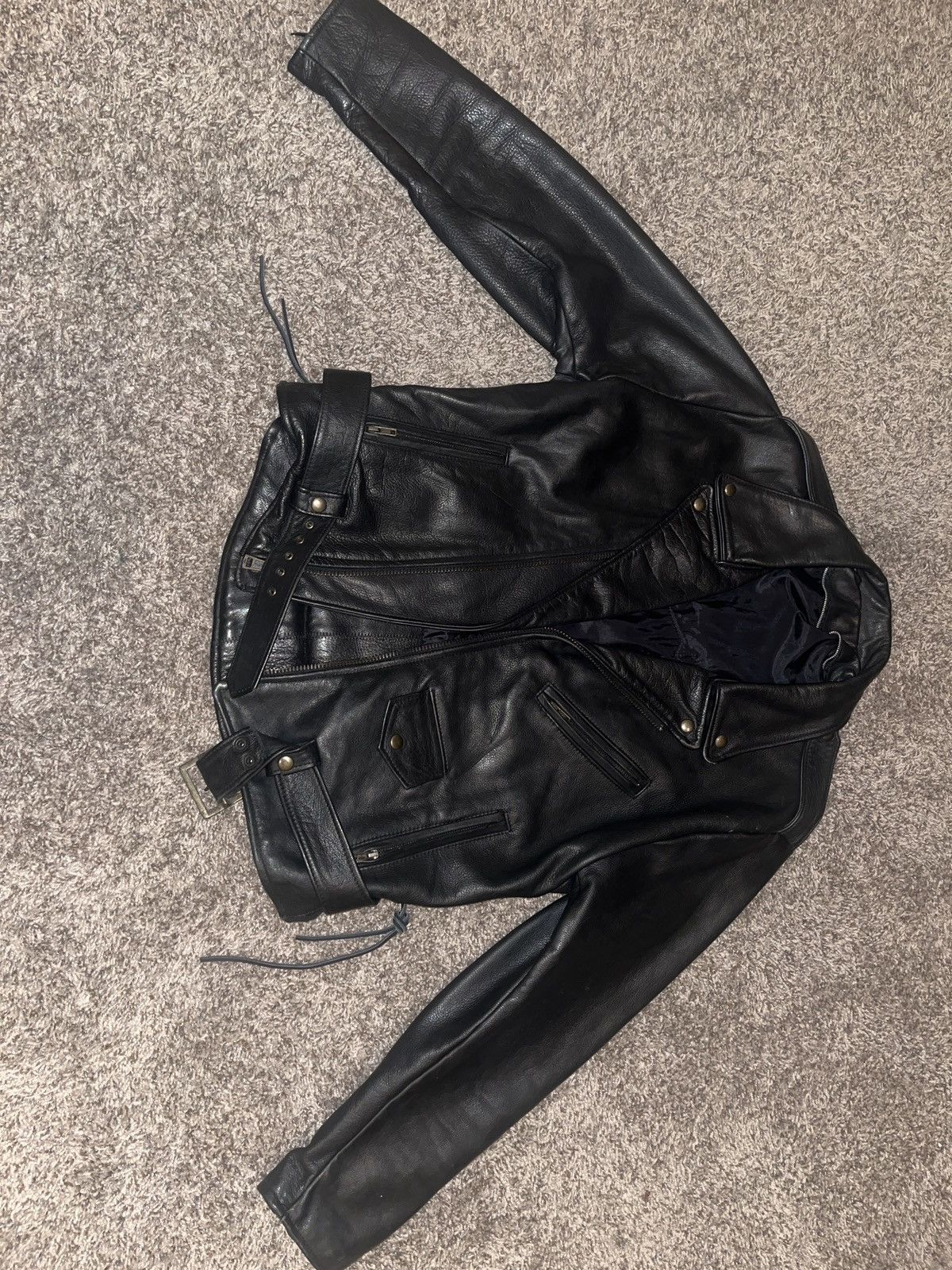 image of Harley Davidson Leather Jacket in Black, Men's (Size Large)