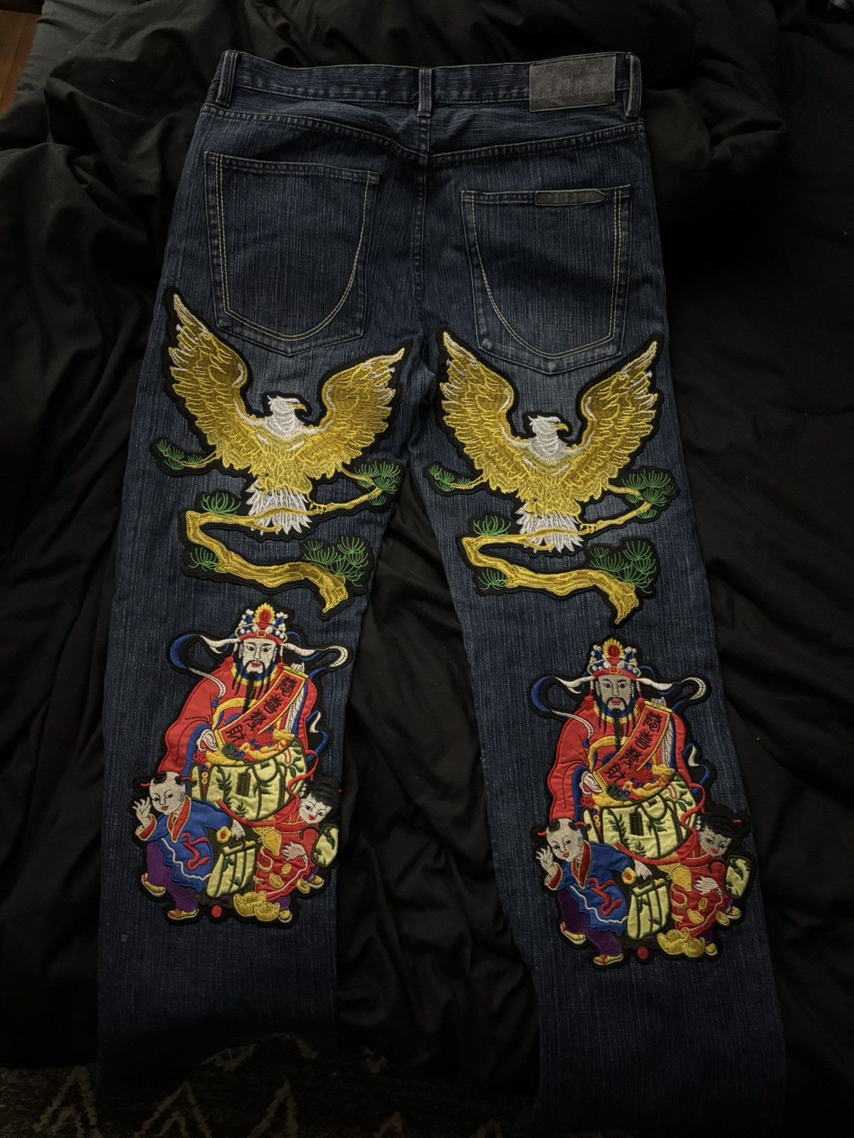 Other Japanese Embroidery Skater Jeans Size US 35 - 2 Thumbnail