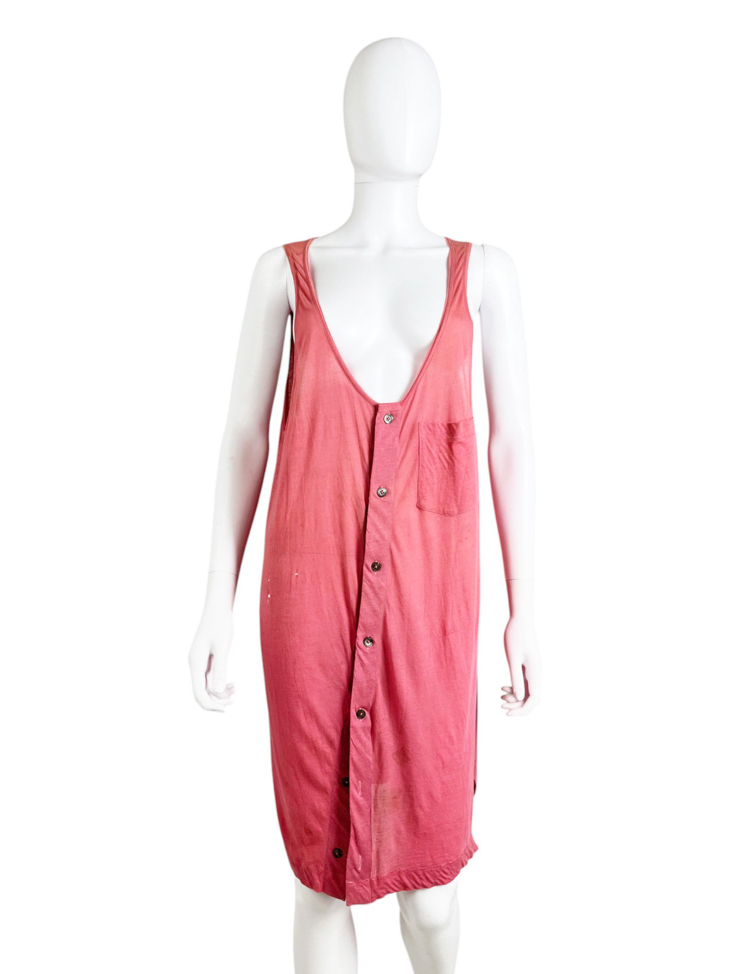 Ann Demeulemeester by Sebastien Meunier Button Up Pink Long Top Size S / US 4 / IT 40 - 1 Thumbnail