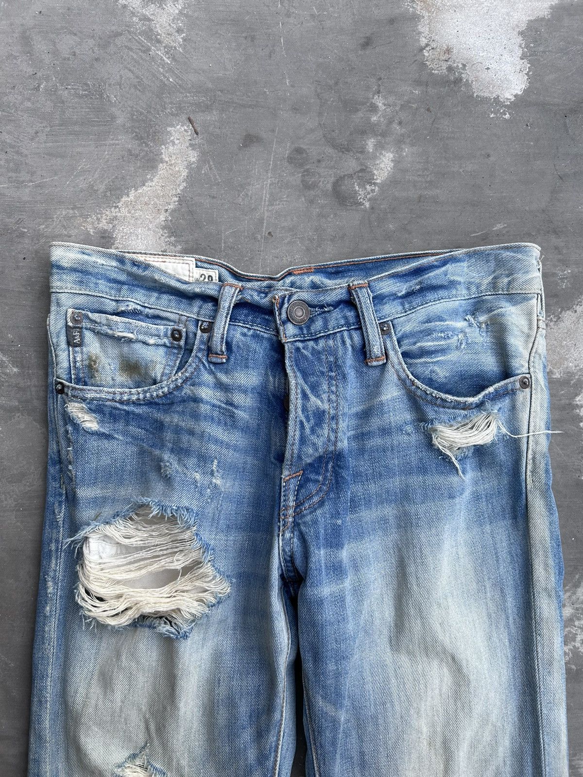Abercrombie & Fitch × Vintage Abercrombie & Fitch Distressed Denim Size US 33 - 6 Thumbnail