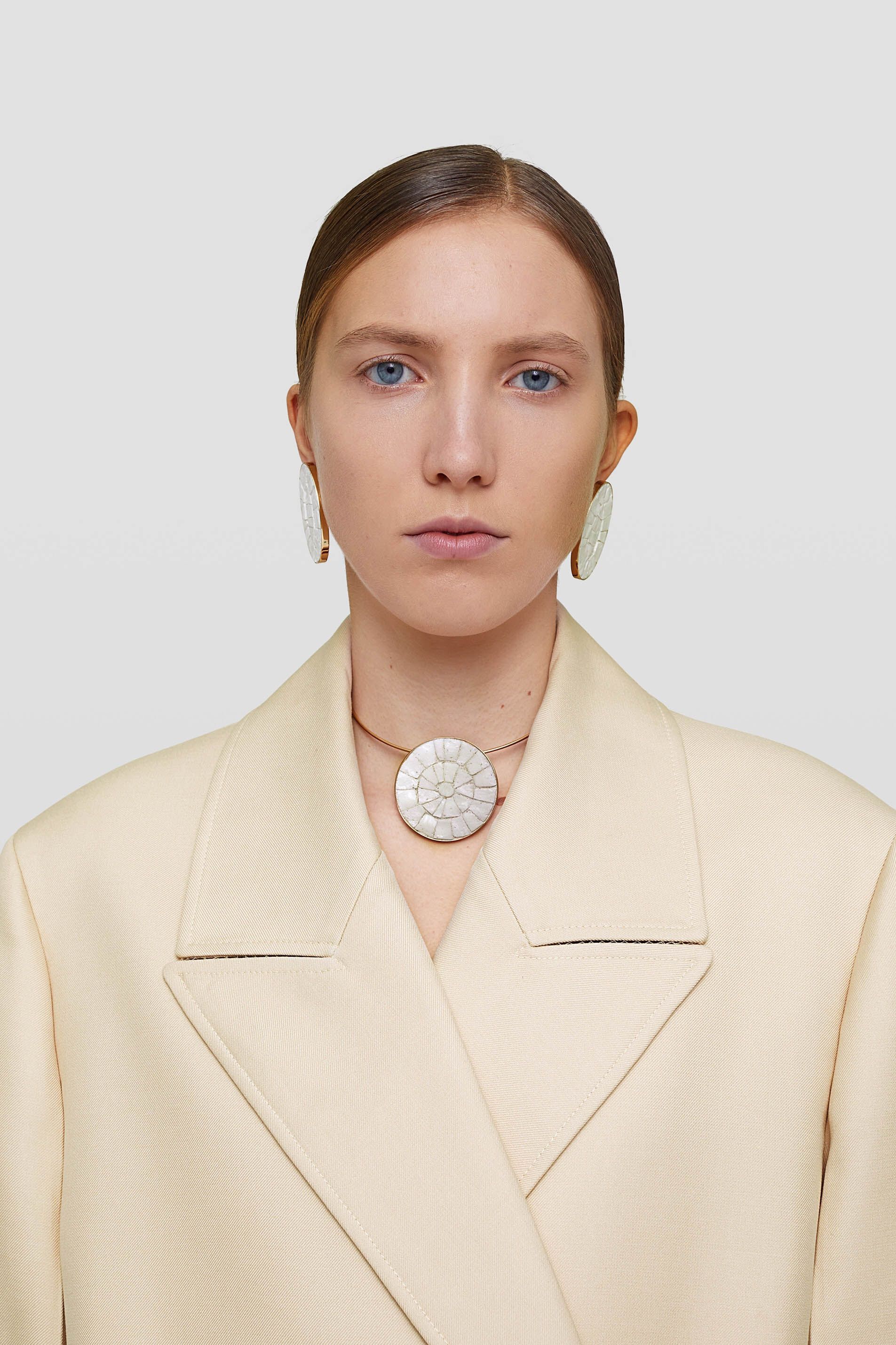 Jil Sander o1y1025 Size : M / Necklace in White/Gold Size ONE SIZE - 4 Thumbnail