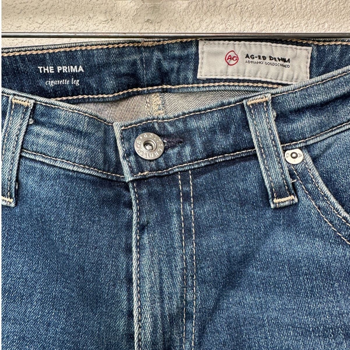 AG Adriano Goldschmied AG Prima Jeans Medium Light Wash Womens US 30R Cigarette Size 30" / US 8 / IT 44 - 6 Thumbnail