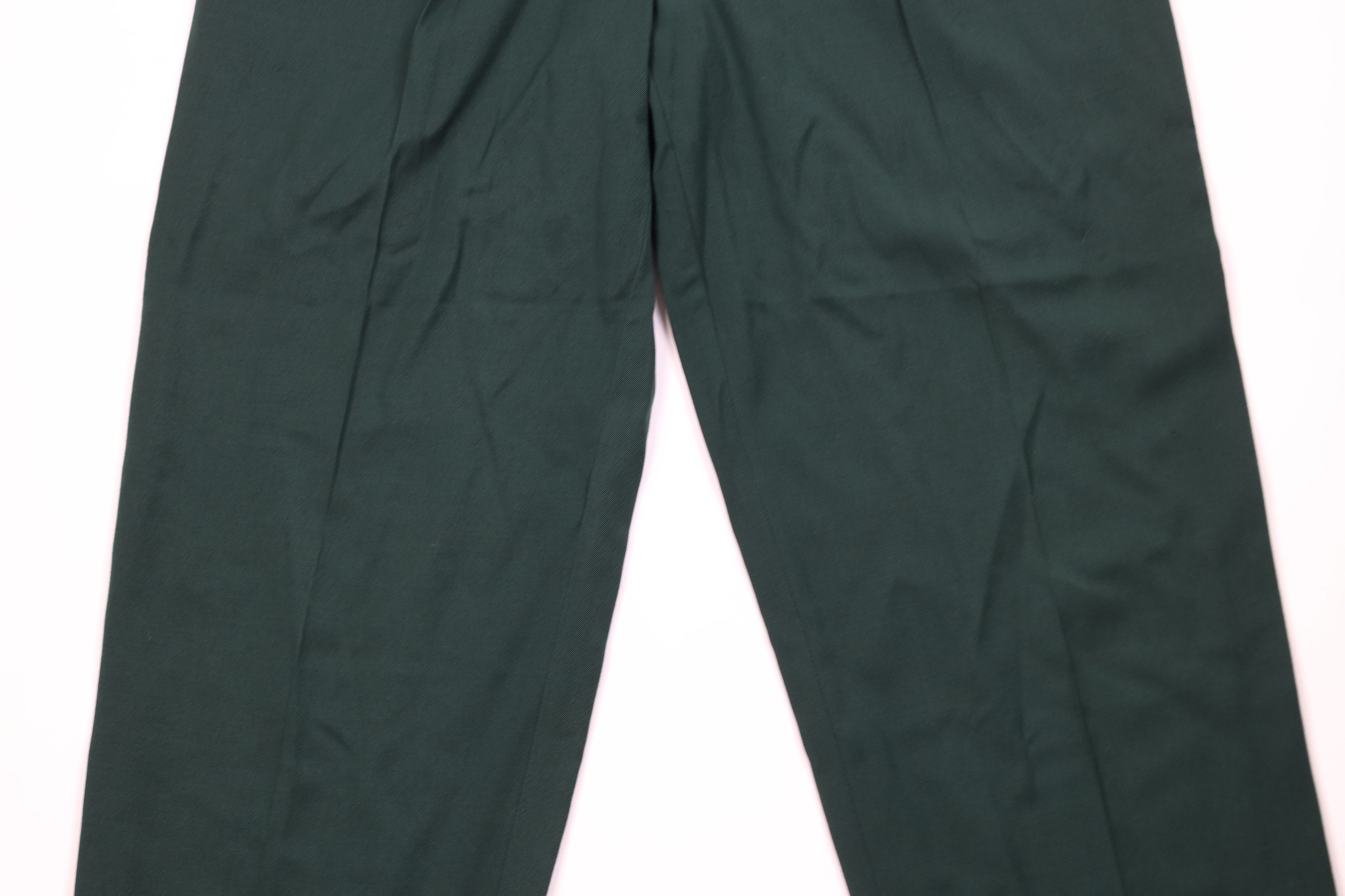 Escada Vintage 70s 80s Escada Pleated Tapered Leg Chino Pants Green Size 42" / US 20 - 3 Thumbnail