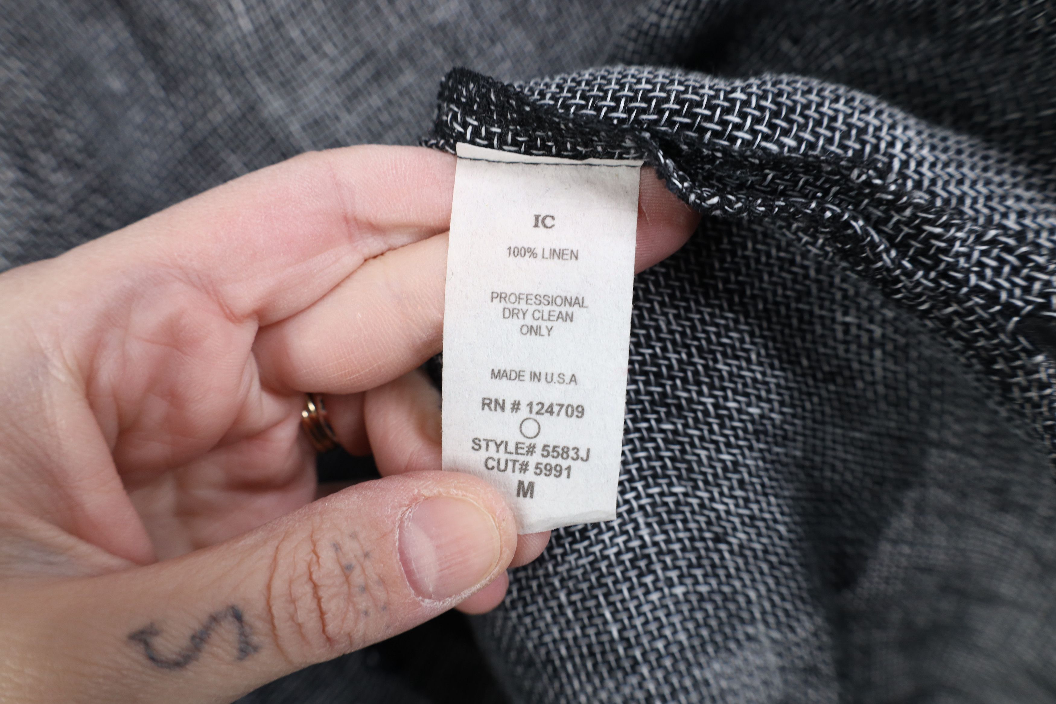 Vintage Vintage 90s Lagenlook Linen Weave Collared Button Shirt USA Size M / US 6-8 / IT 42-44 - 11 Thumbnail