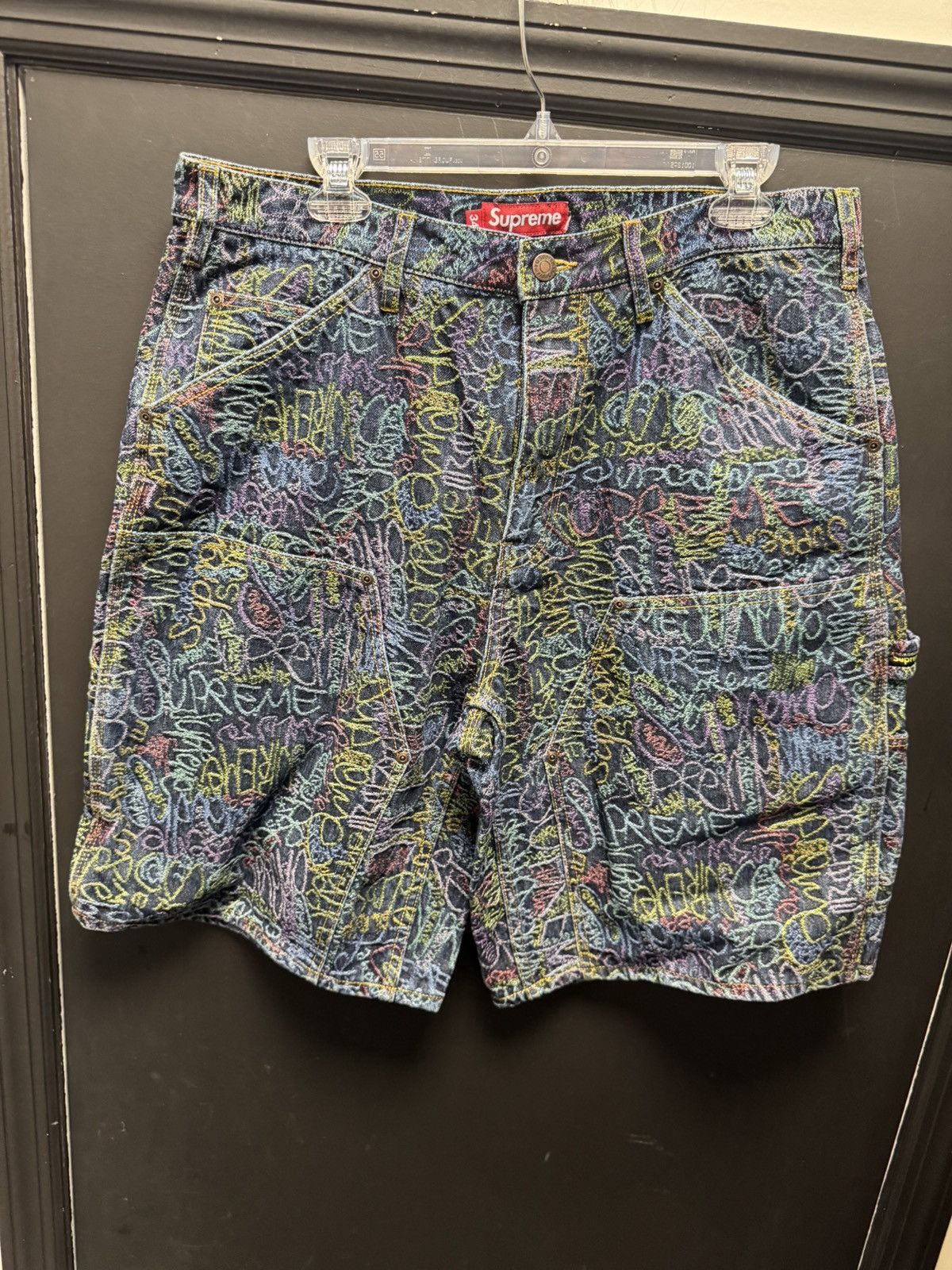 Supreme Supreme Handwriting Double Knee Denim Short Indigo