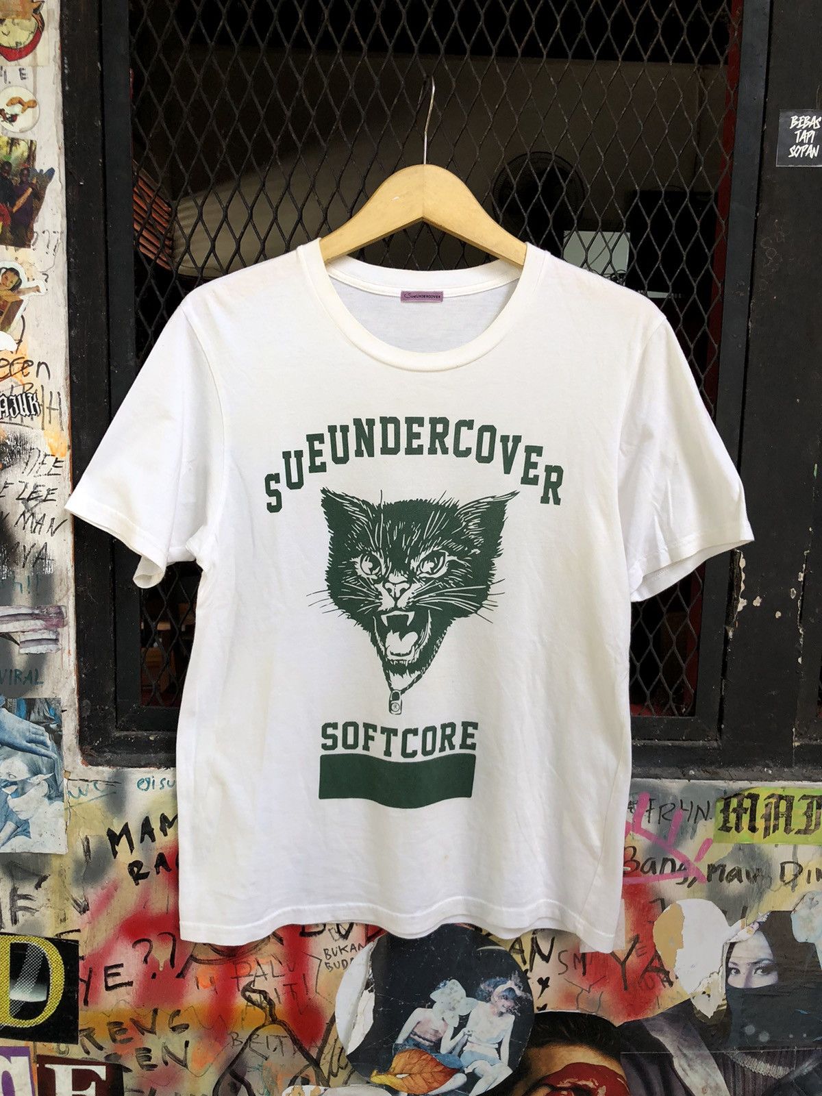 image of Jun Takahashi x Undercover Sue Undercover “Cat” Shirt in White, Men's (Size Small)