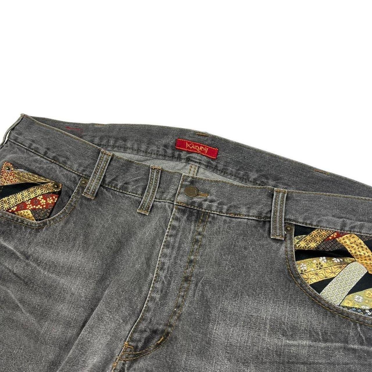 Japanese Brand Vintage Embroidered Koi Fish Japanese Denim Jeans Waist 42” Size US 42 / EU 58 - 5 Thumbnail