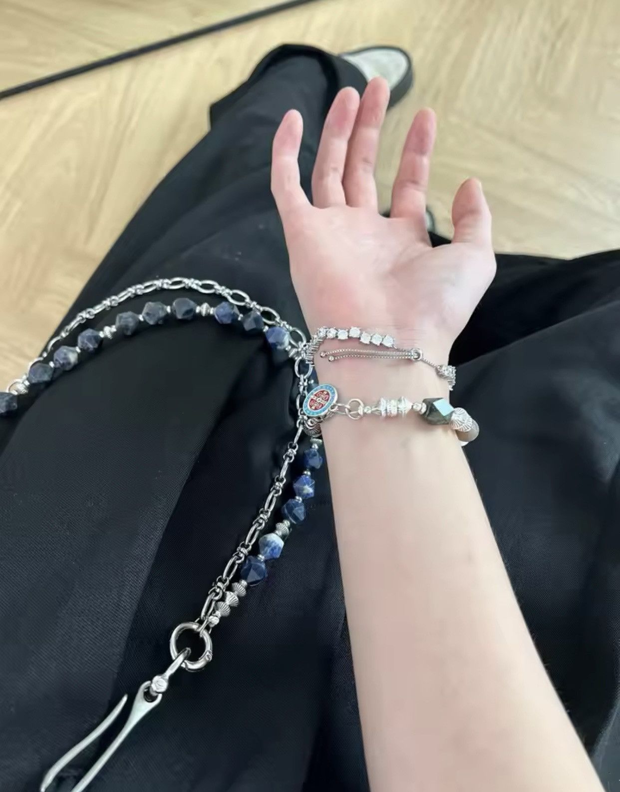 Jewelry Three In One Combination Pants Chain Peacock Green Metal Size ONE SIZE - 4 Thumbnail
