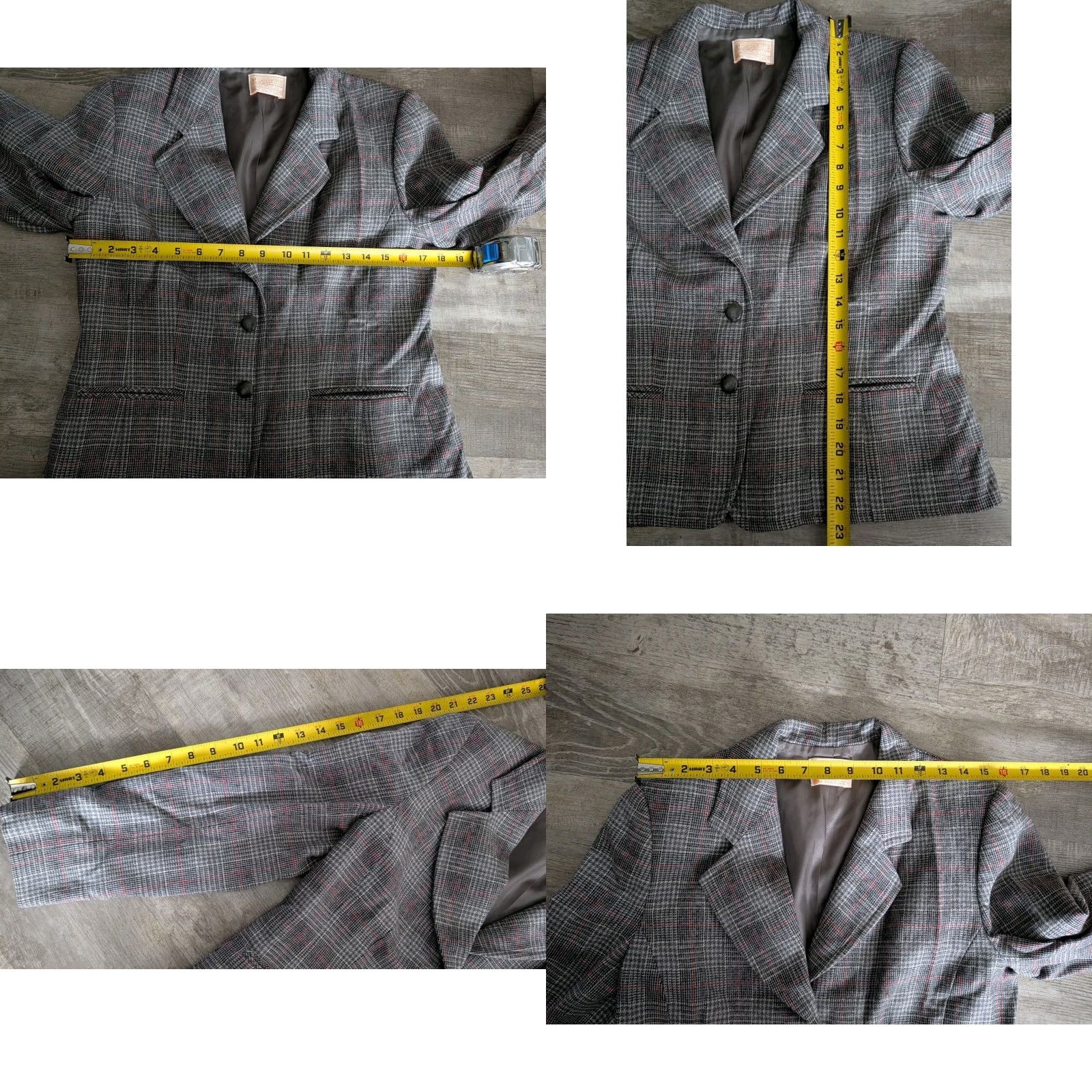 Pendleton Pendleton Blazer Women 6 Gray Wool Plaid Lined Pockets Button Twill USA Workwear Formal Casual Womens Size M / US 6-8 / IT 42-44 - 8 Thumbnail