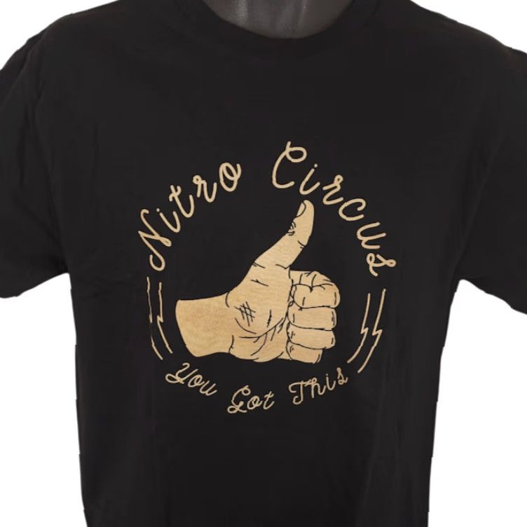 Vintage Nitro Circus T Shirt Mens Size Medium Black Thumbs Up You Got This Made In USA Size US M / EU 48-50 / 2 - 2 Thumbnail