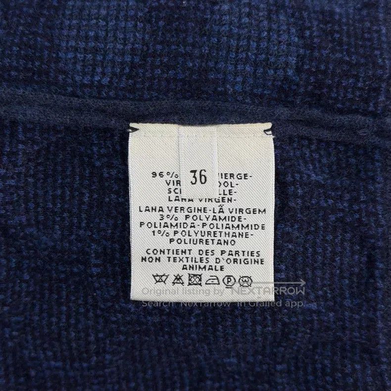 Hermes Hermes Blue Circular Pattern Wool Cardigan Size XS / US 0-2 / IT 36-38 - 6 Thumbnail