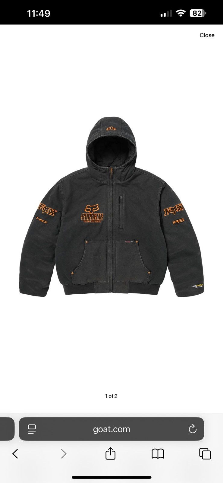 Supreme Reflective Arc Hooded Work Jacket | Grailed