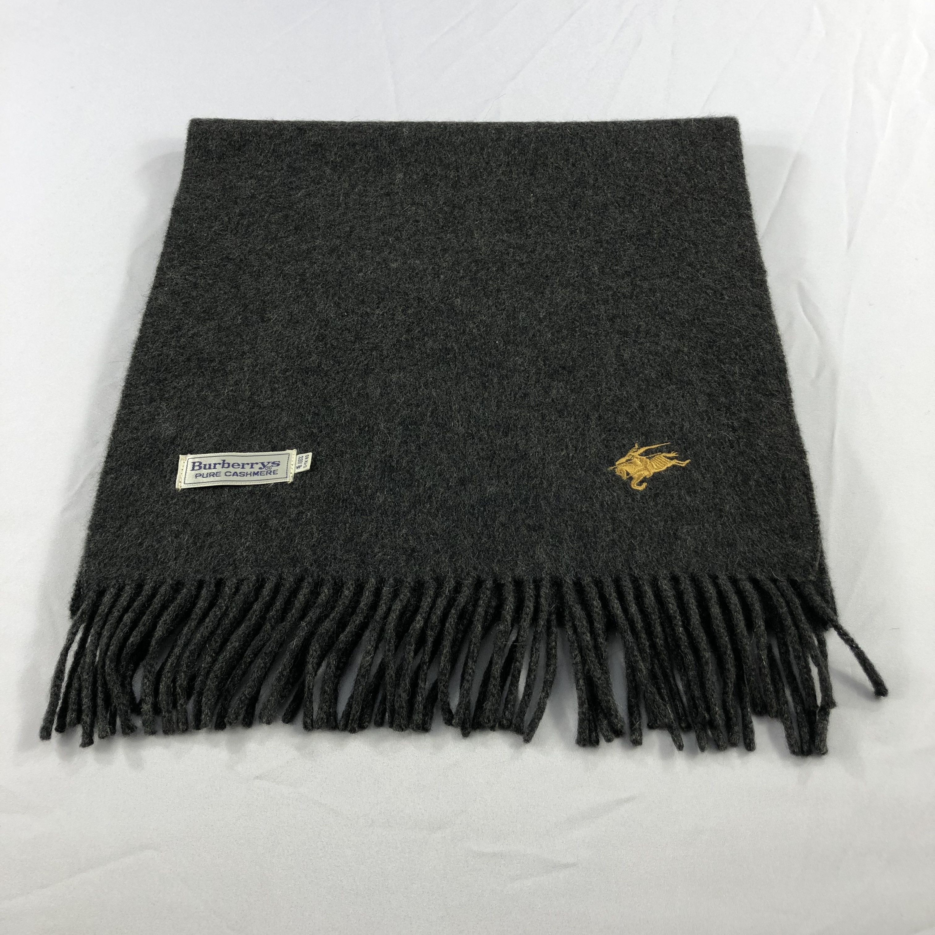 Burberry Burberrys Pure Cashmere Scarf Muffler Neckwear V1014 Size ONE SIZE - 2 Thumbnail
