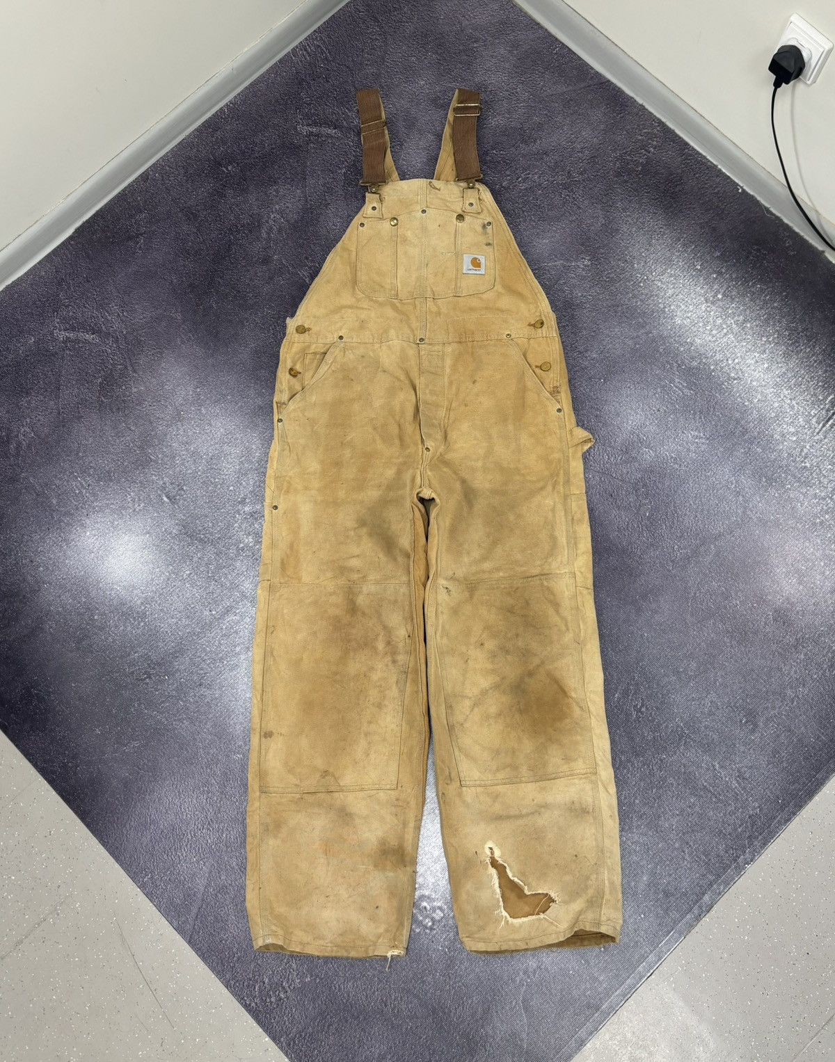 Carhartt Vintage Carhartt Double Knee Work USA Made 90s Hype Overall Size US 38 / EU 54 - 1 Thumbnail