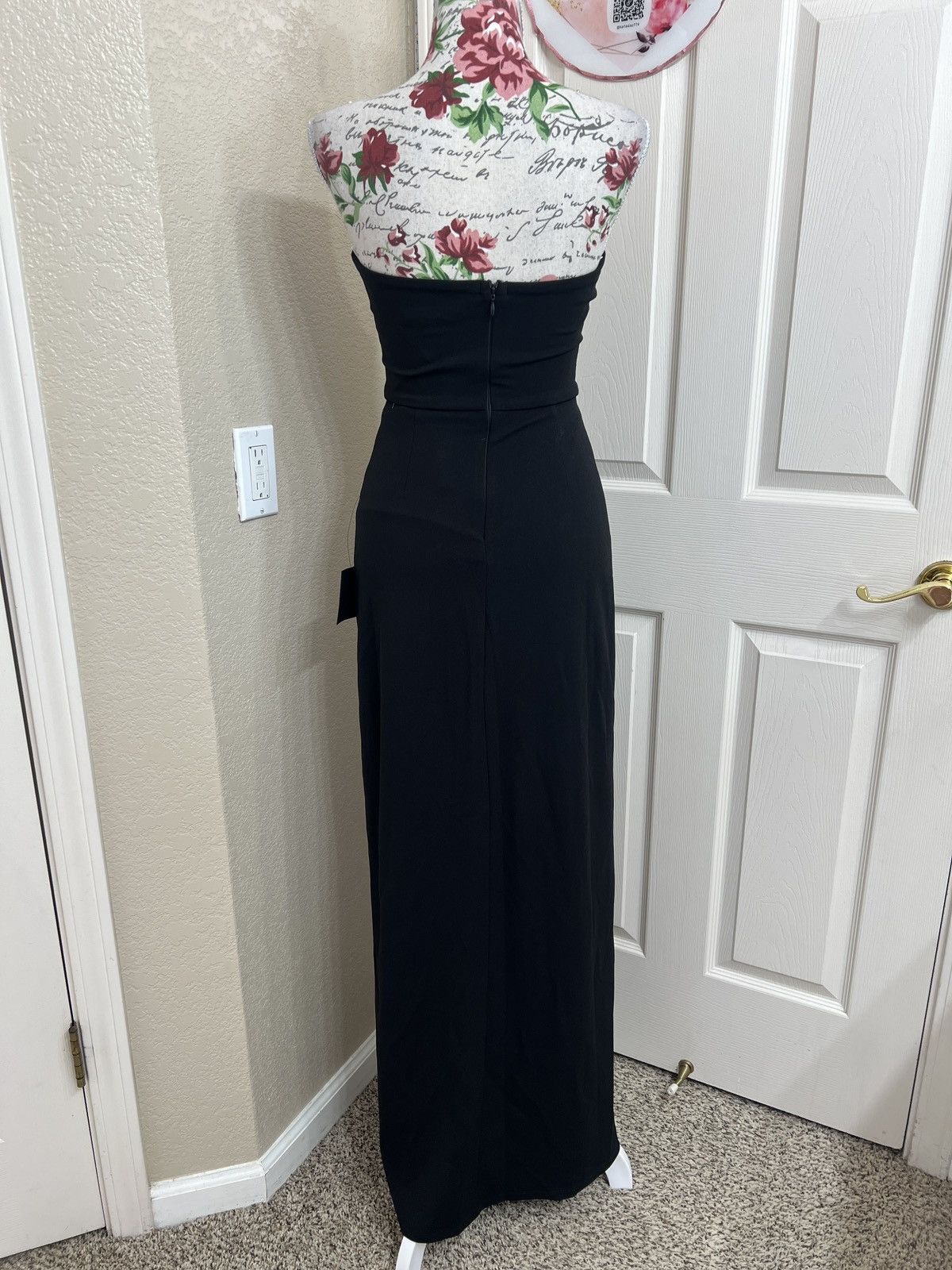 Lulus Striking Aura Black Pearl Strapless Mermaid Maxi Dress Size XS / US 0-2 / IT 36-38 - 5 Thumbnail