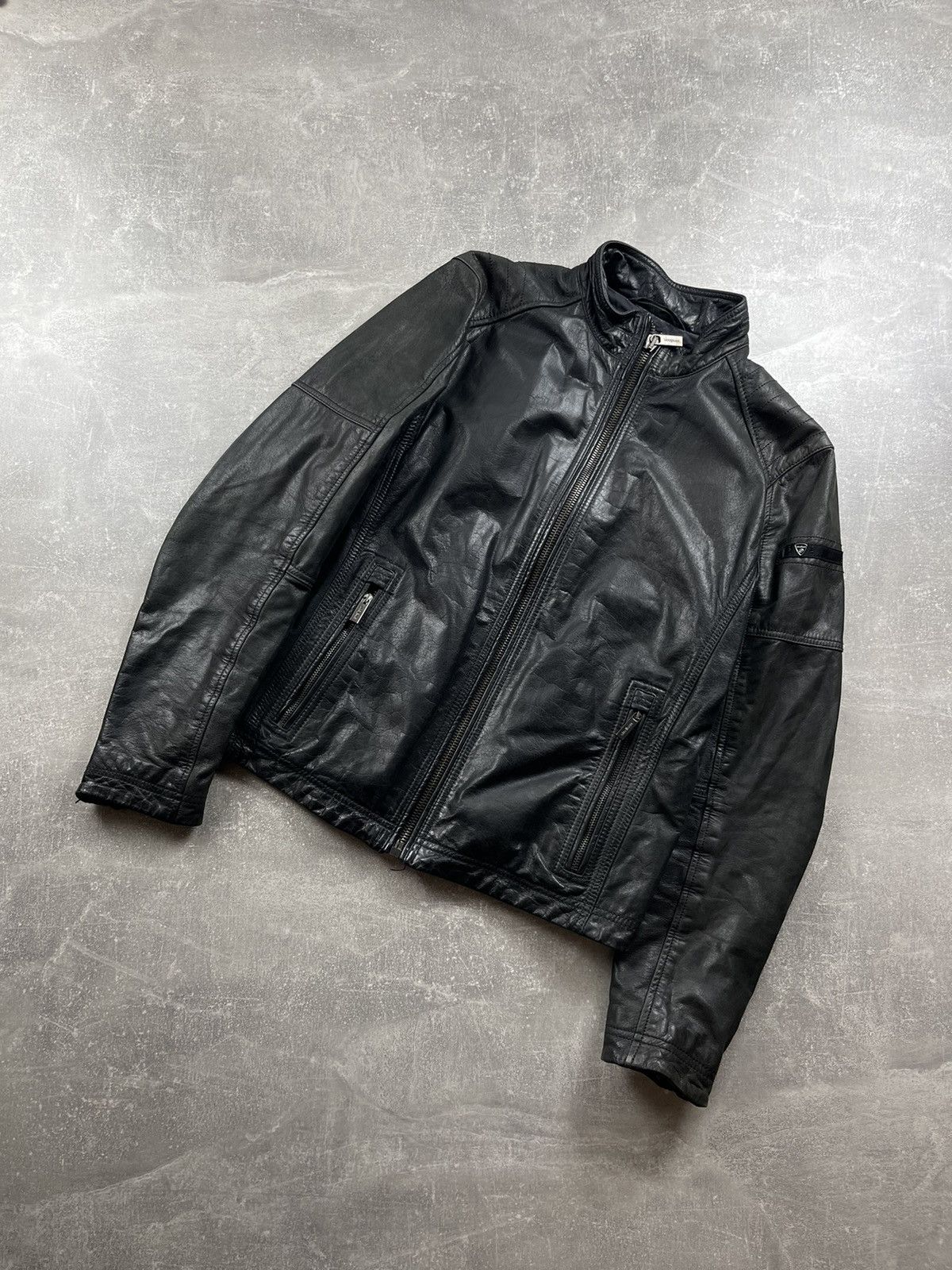 Strellson Strellson Leather Biker Zip Jacket 2000s Black Size US S / EU 44-46 / 1 - 1 Thumbnail