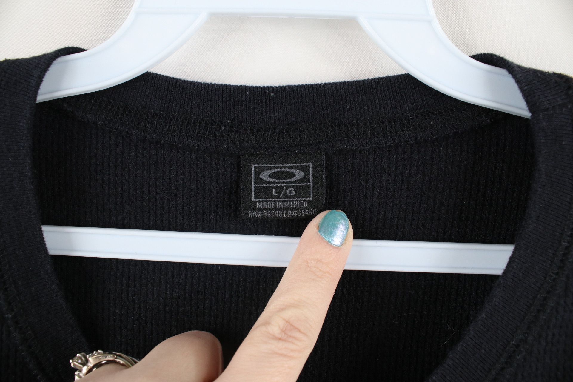 Oakley Vintage Oakley Out Thermal Waffle Knit Long Sleeve T-Shirt Size ONE SIZE - 5 Thumbnail
