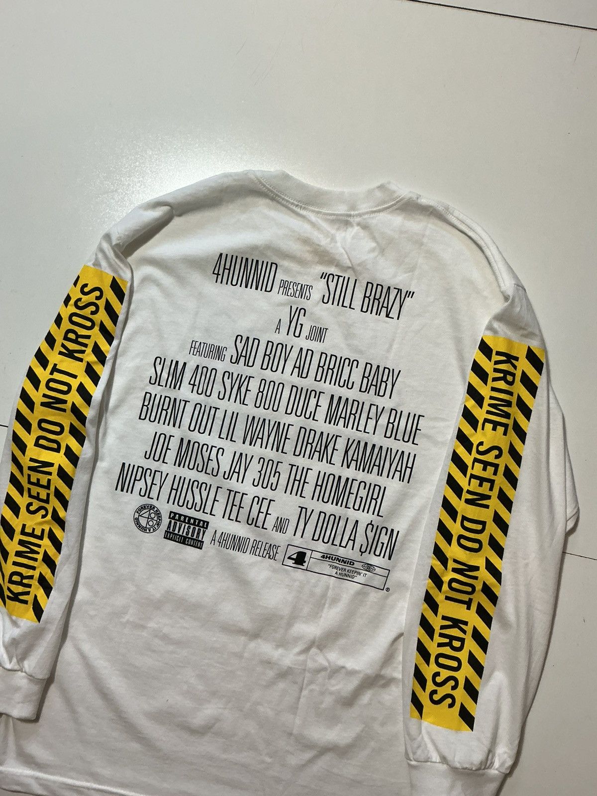 4HUNNID 4 Hunnid YG Still Brazy Who Shot Me Album Krime Seen T-Shirt Size US L / EU 52-54 / 3 - 4 Thumbnail