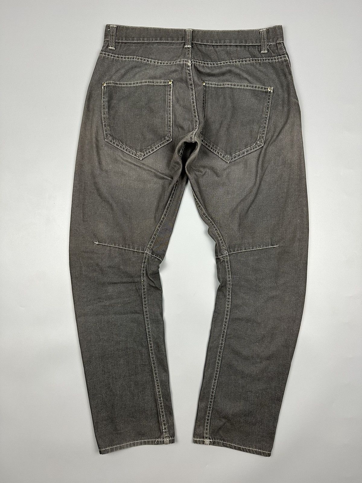 If Six Was Nine × Le Grande Bleu (L.G.B.) Japanese Unbrand Curve Leg Zipper Jeans Size US 33 - 2 Thumbnail
