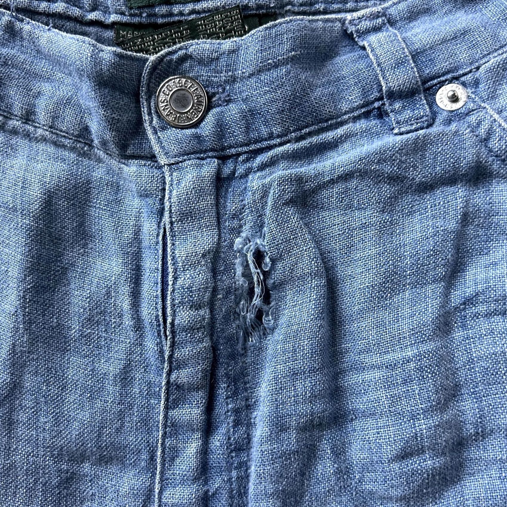 CO Lauren Jeans Co Ralph Lauren Jeans Womens 12 Light Blue Linen Straight 32x31 Size 34" / US 12 / IT 48 - 4 Thumbnail