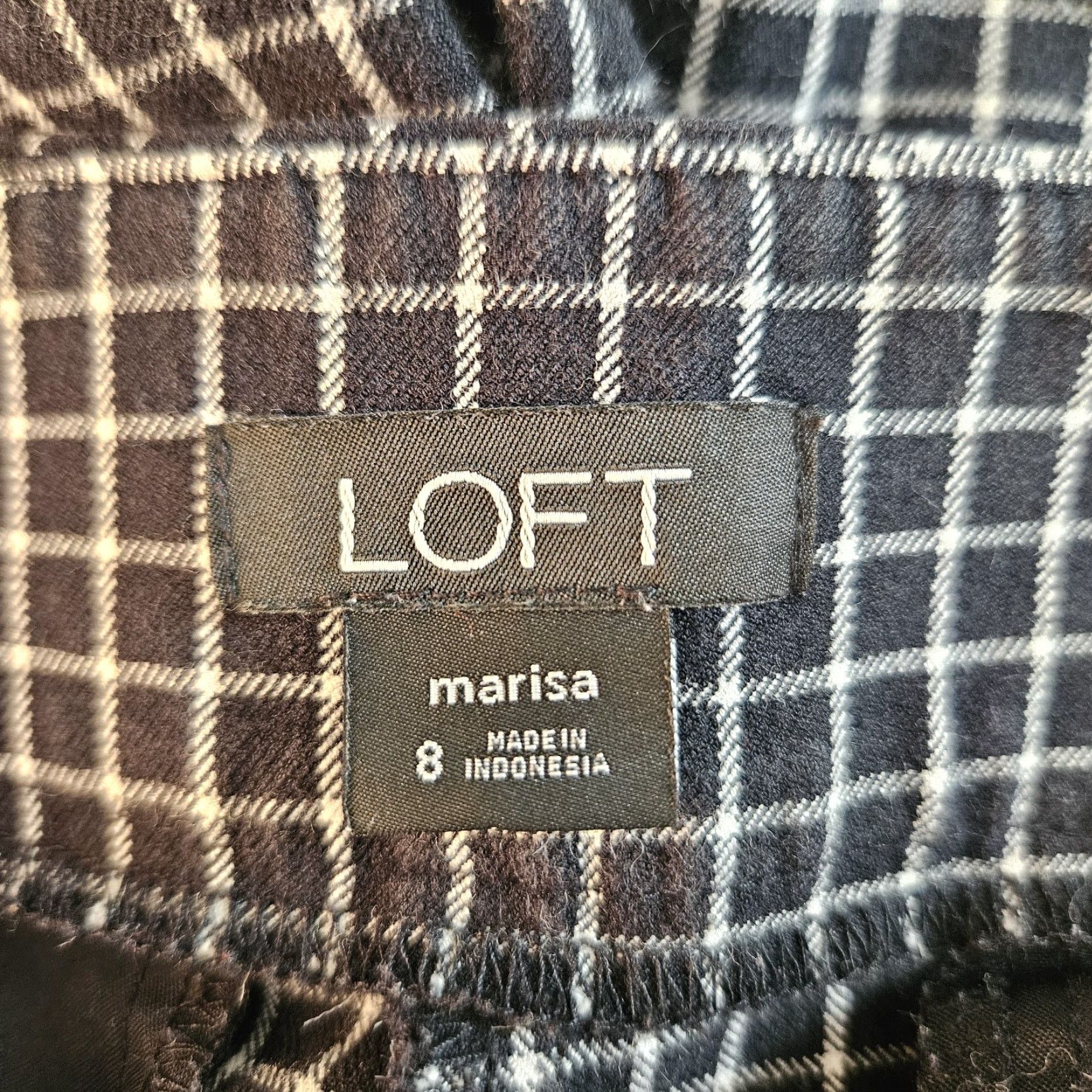 Loft Ann Taylor LOFT Womens Marisa Cropped Pants Sz 8 Black Mid Rise Size 30" / US 8 / IT 44 - 7 Thumbnail